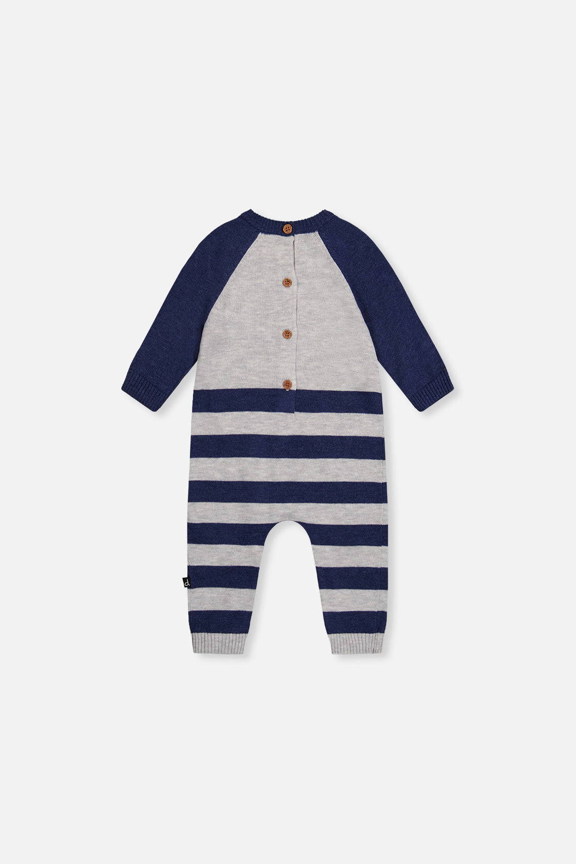 Deux par Boys Knitted Car Intarsia Raglan Sleeve Romper