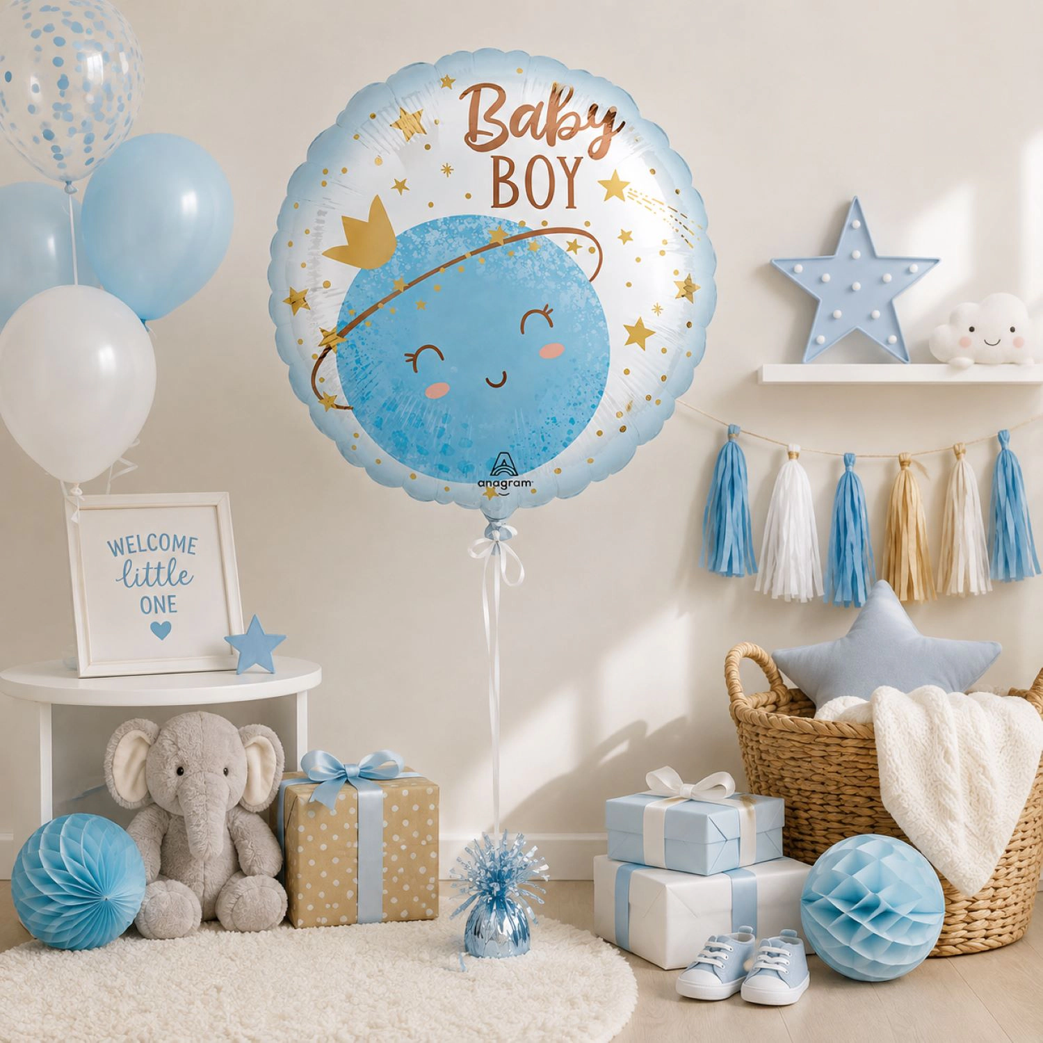 LoonBalloon Little Moon Boy 18 in Foil Balloon