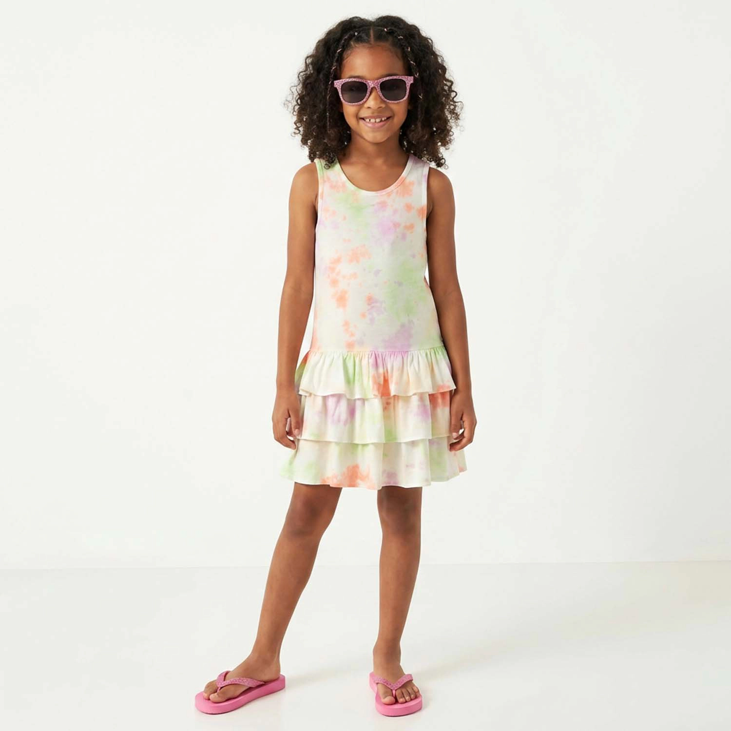 Rockets of Awesome Tie-Dye Ruffle Dress for Girls