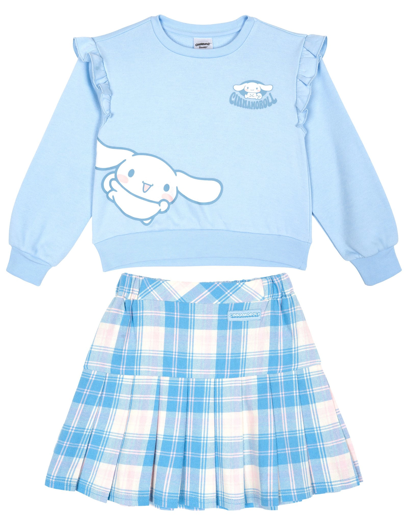 Hello Kitty Girls' Fleece Sweatshirt and Pleated Skirt Set