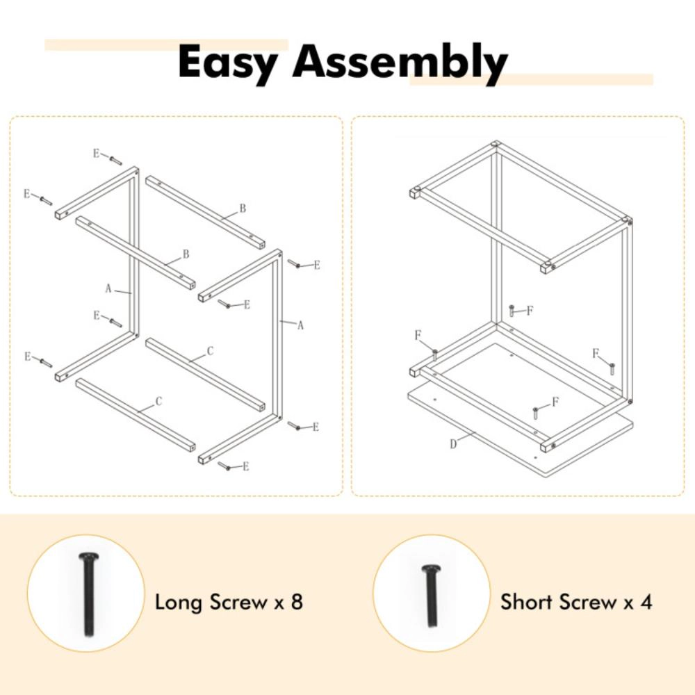 Hivvago 26 Inch Beside Sofa Laptop Holder End Stand Desk