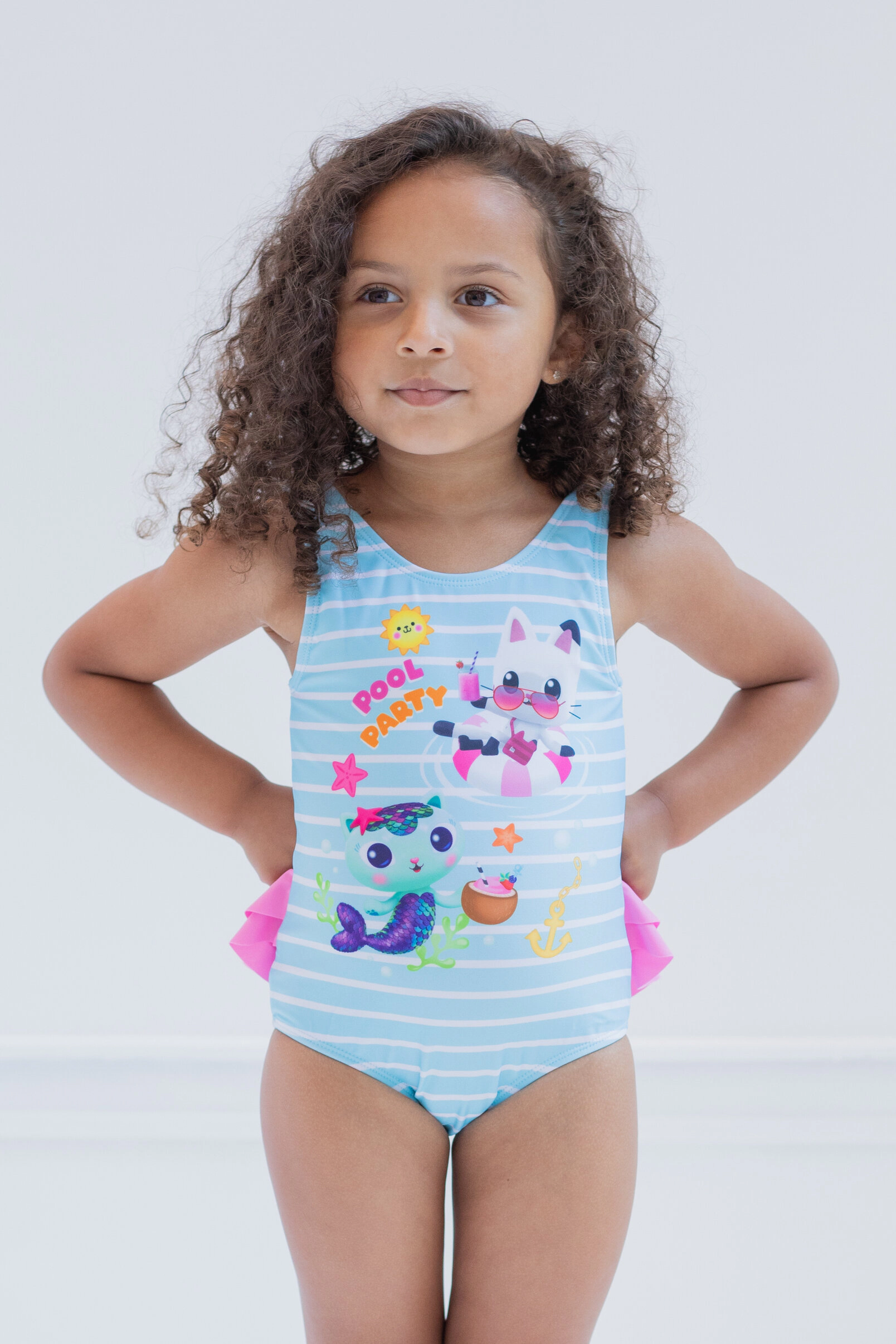 Dreamworks Gabby's Dollhouse Girls' One Piece Bathing Suit