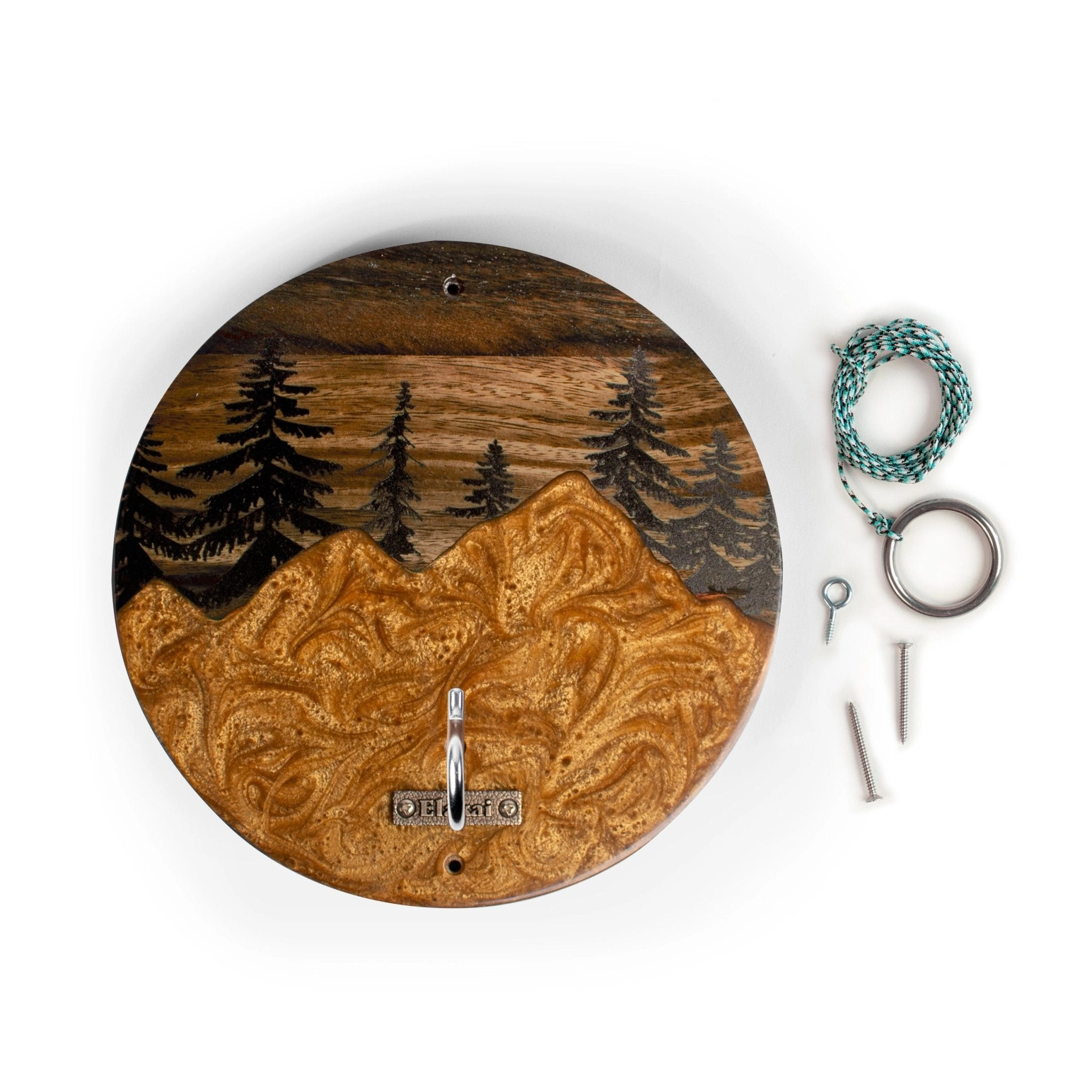 Elakai Mountain Acacia Wood Hook and Ring Toss Game