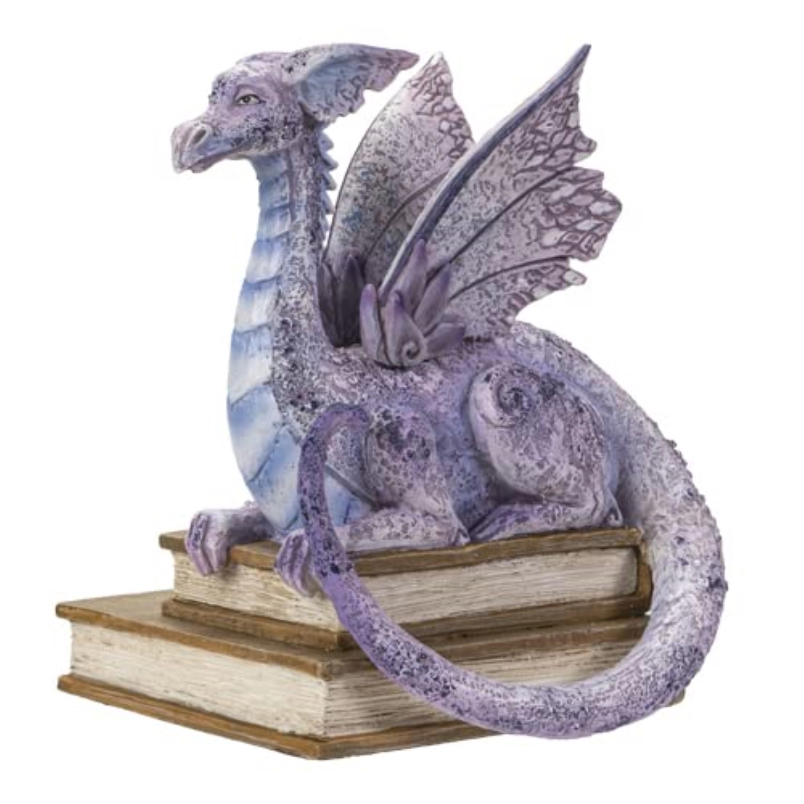 Pacific Giftware Story Time Purple Dragon on Stack of Books Resin Figurine Perfect for Book Shelf 5.1 inch by Amy Brown