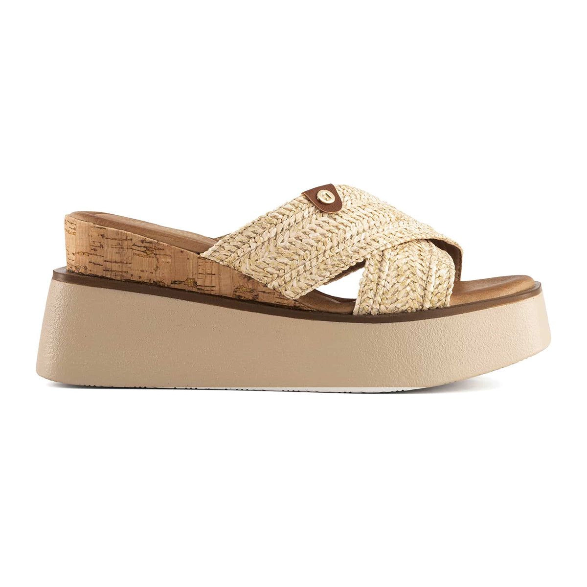 Andrea Womens Criss Cross Platform Wedge Sandals
