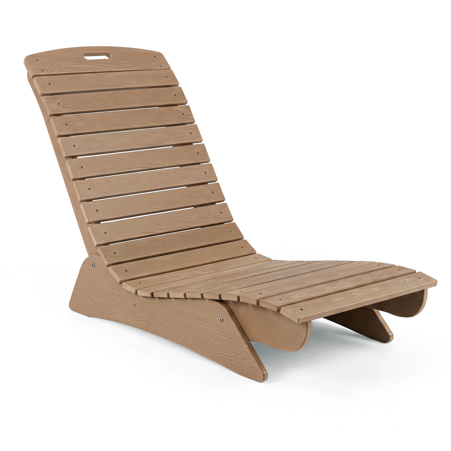 LJG Fade-Resistant Outdoor Lounger with Contoured Shape for Deck Poolside