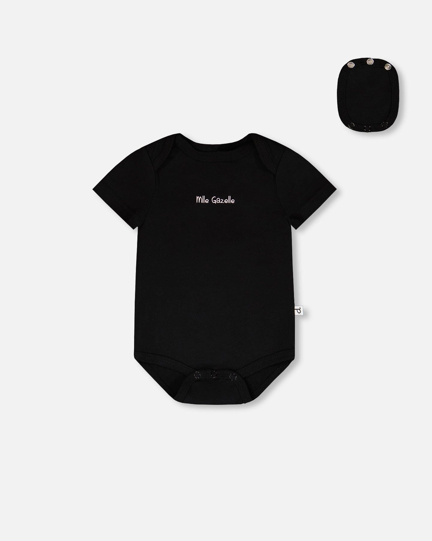 Deux par Girls Evolutive Organic Cotton Jersey Envelope Neck Bottom Snap Onesie