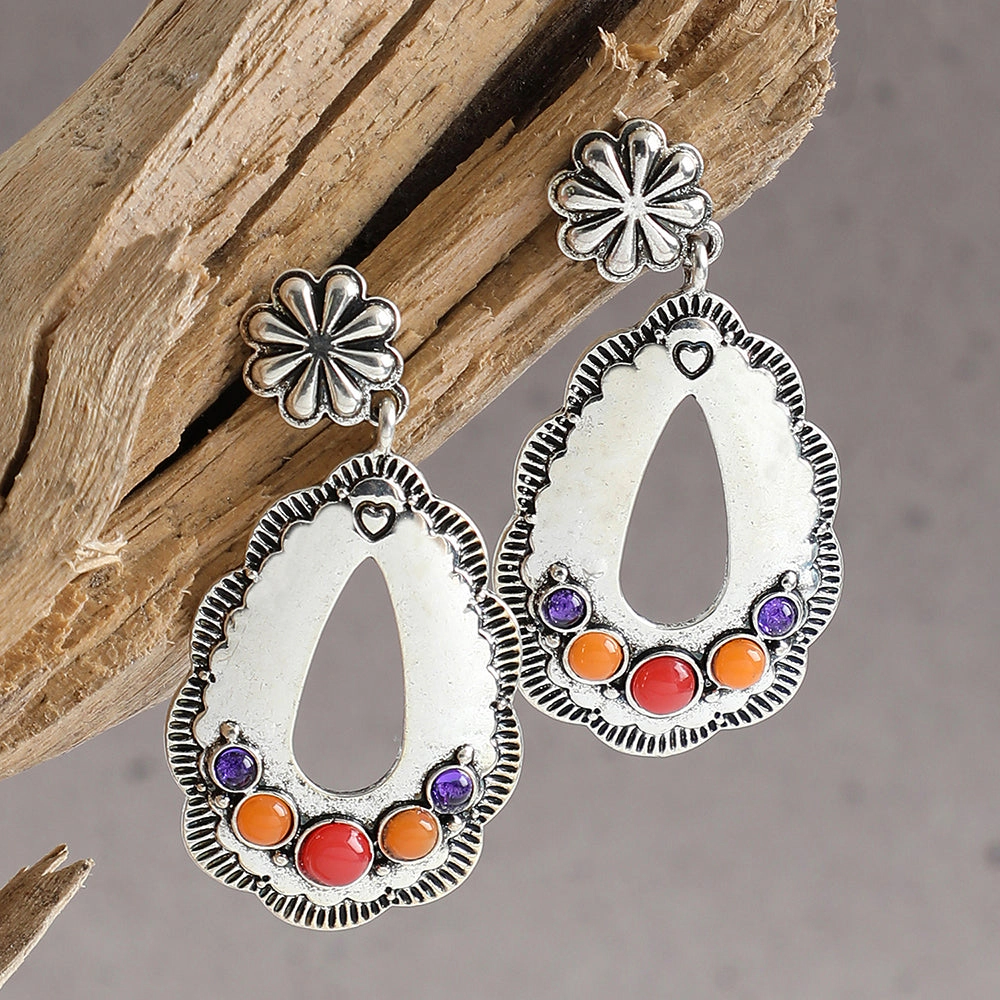 SOHI Women's Floral Drop Earrings