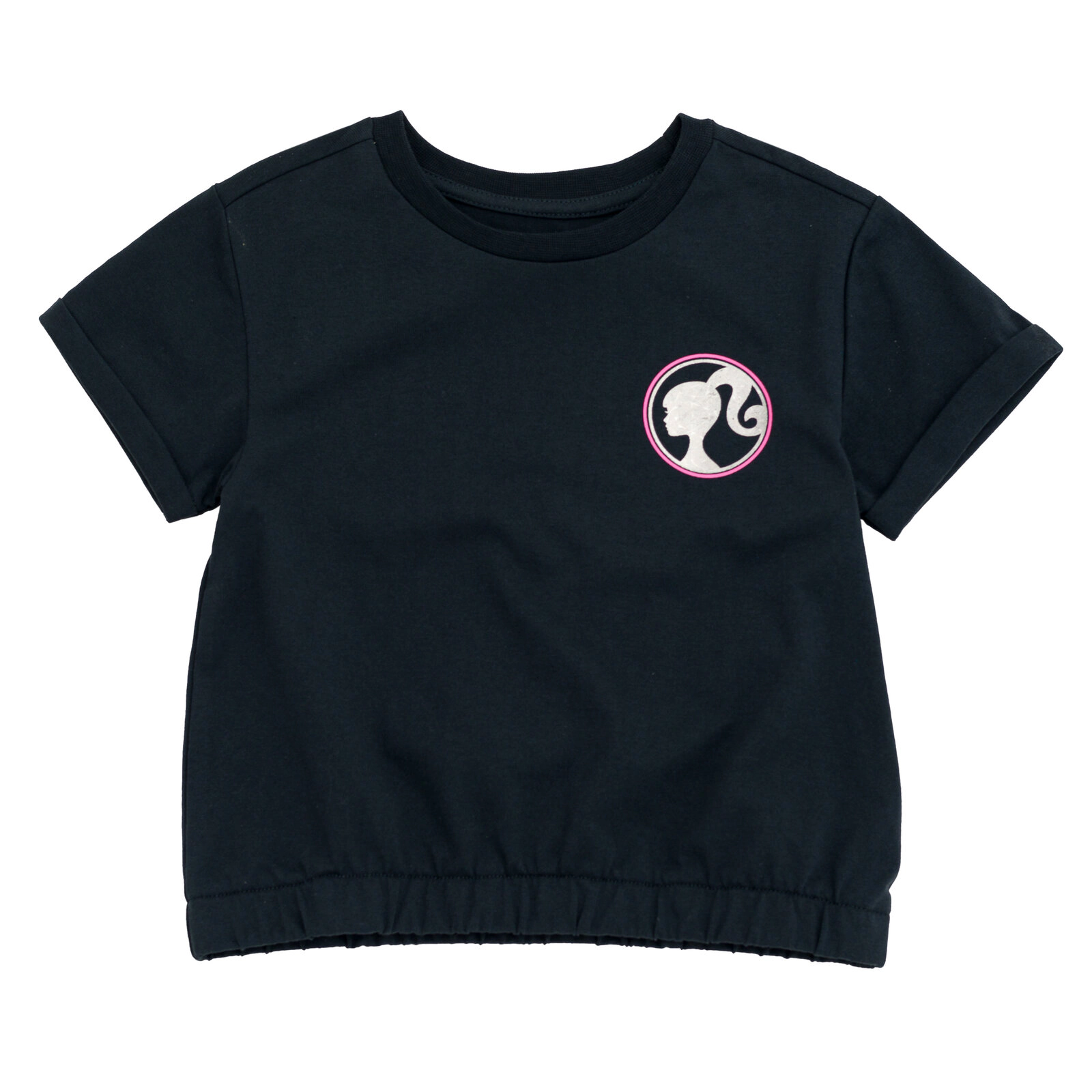 Barbie Girls' Cropped T-Shirt and Dolphin Shorts Set
