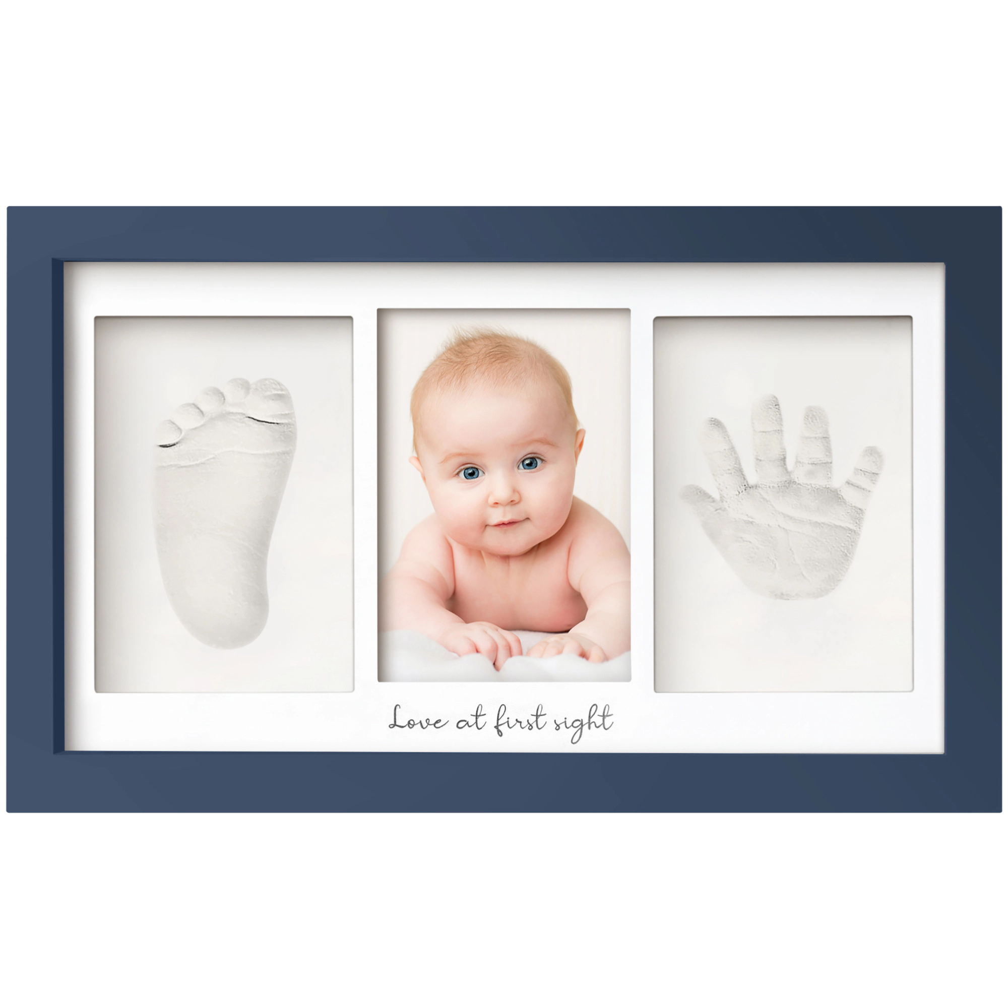 KeaBabies Baby Handprint & Footprint Keepsake Duo Frame for Girls and Boys