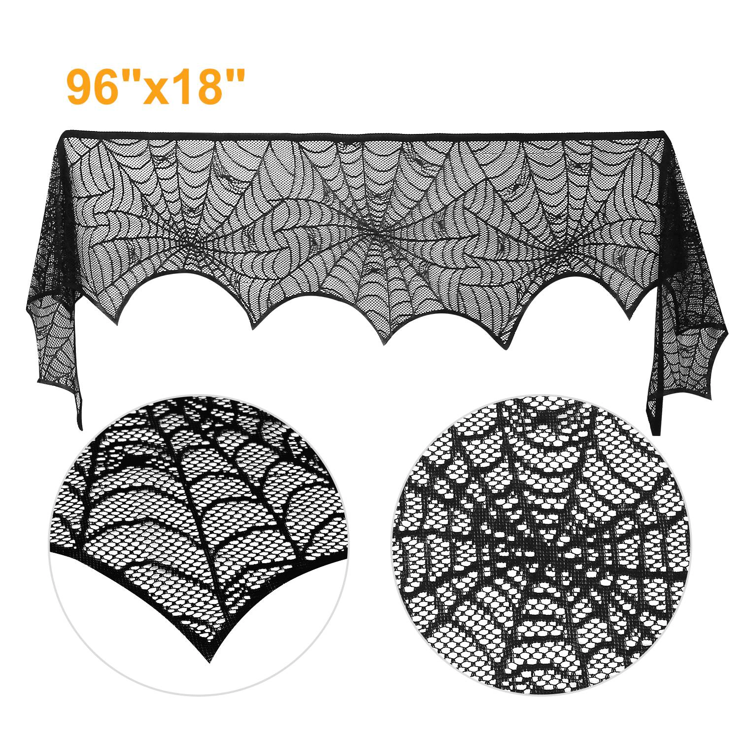 GBruno Lace Spiderweb Fireplace Mantle Scarf 96x18in