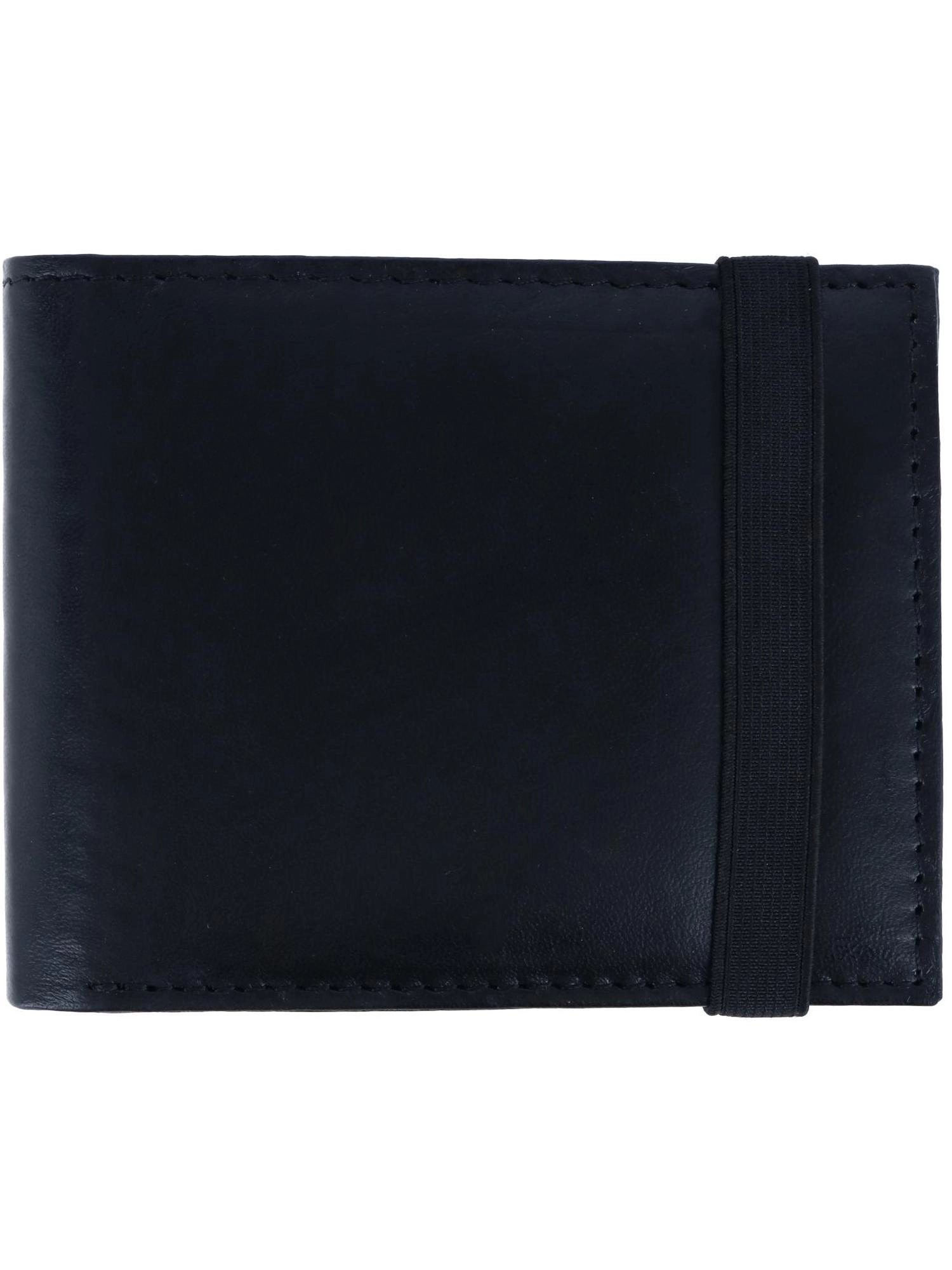 CTM Men's Bifold Wallet with Elastic Keeper Strap
