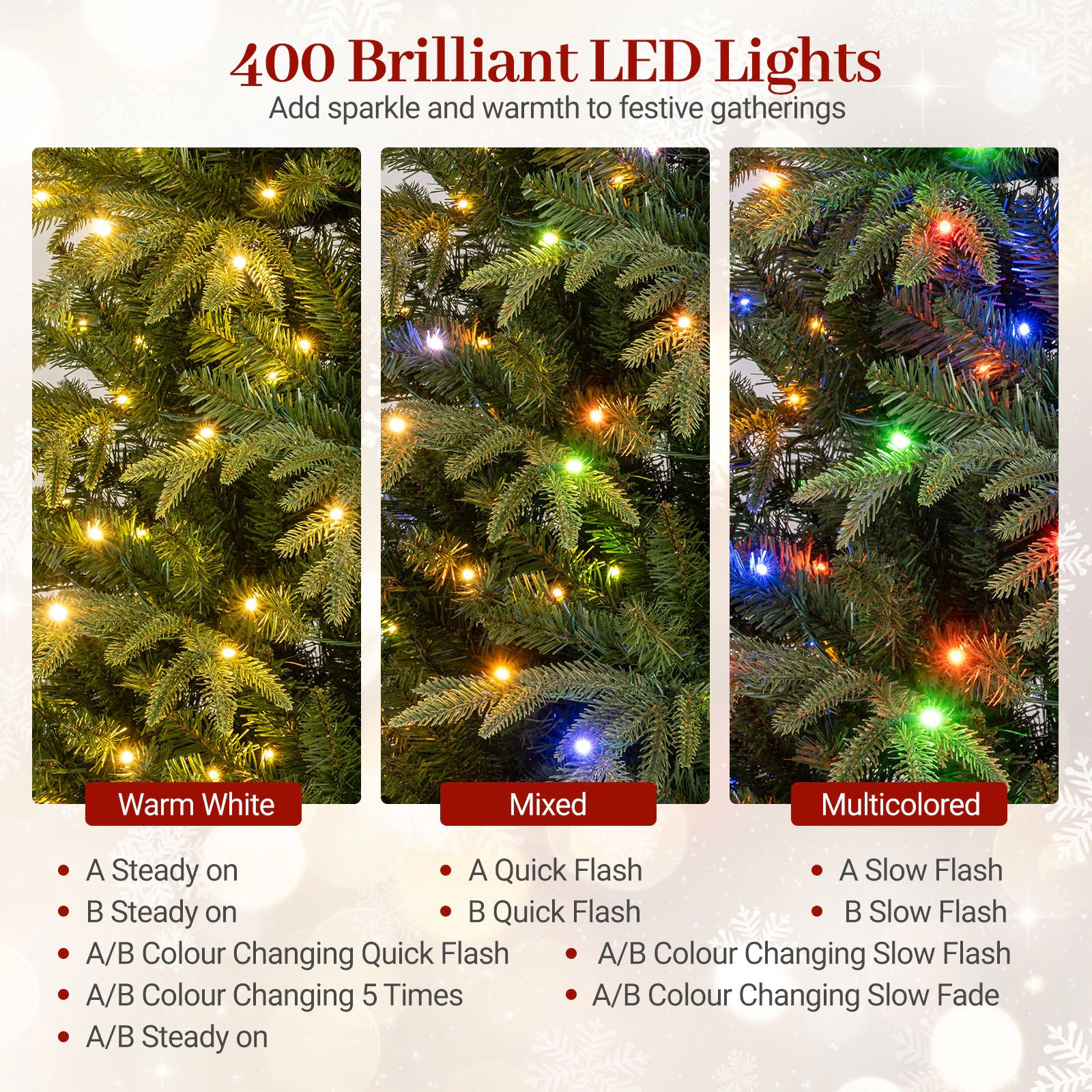 SlickBlue Green Artificial Christmas Tree with Dual-Layer Branches