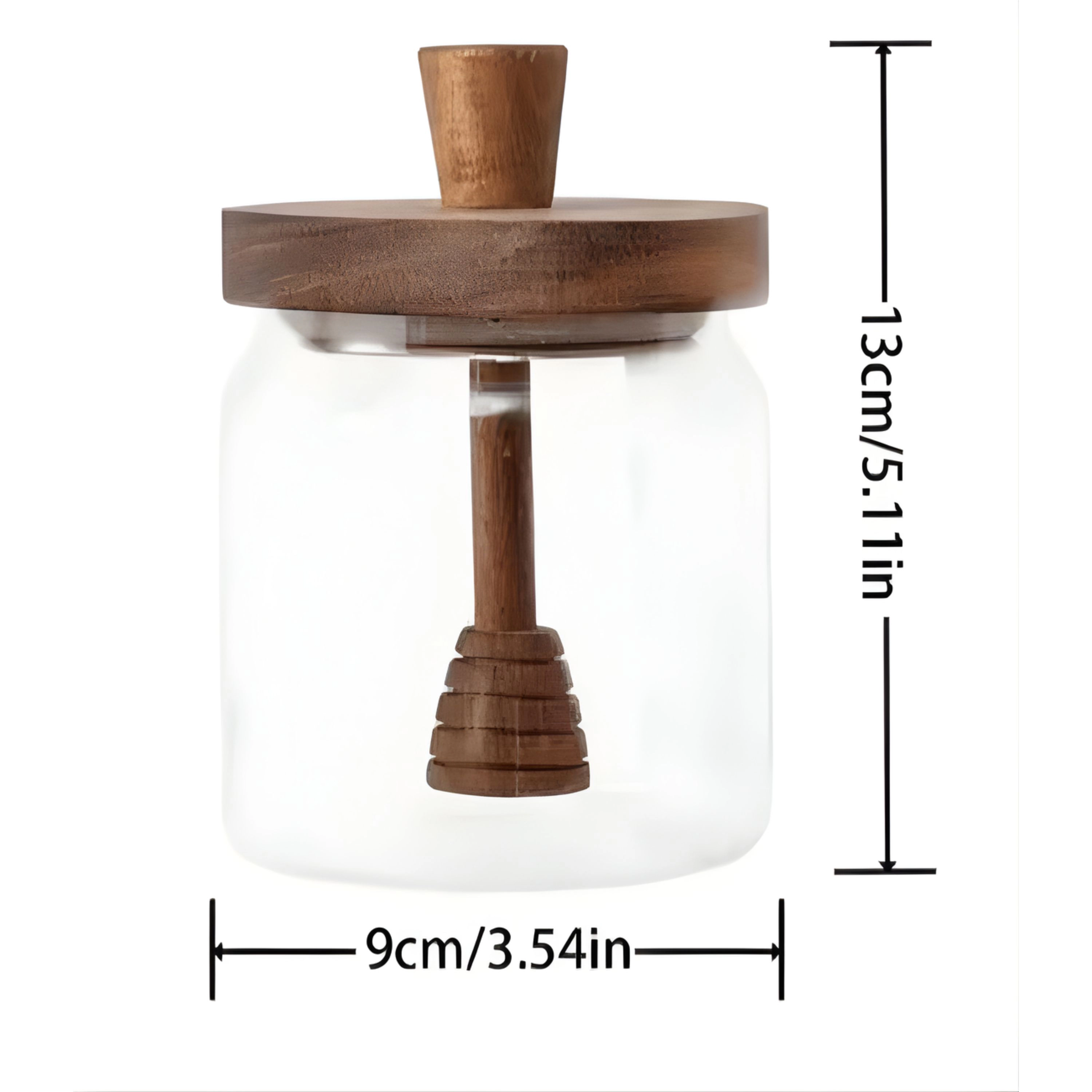 Kitcheniva Glass Honey Storage Container Jar With Dipper