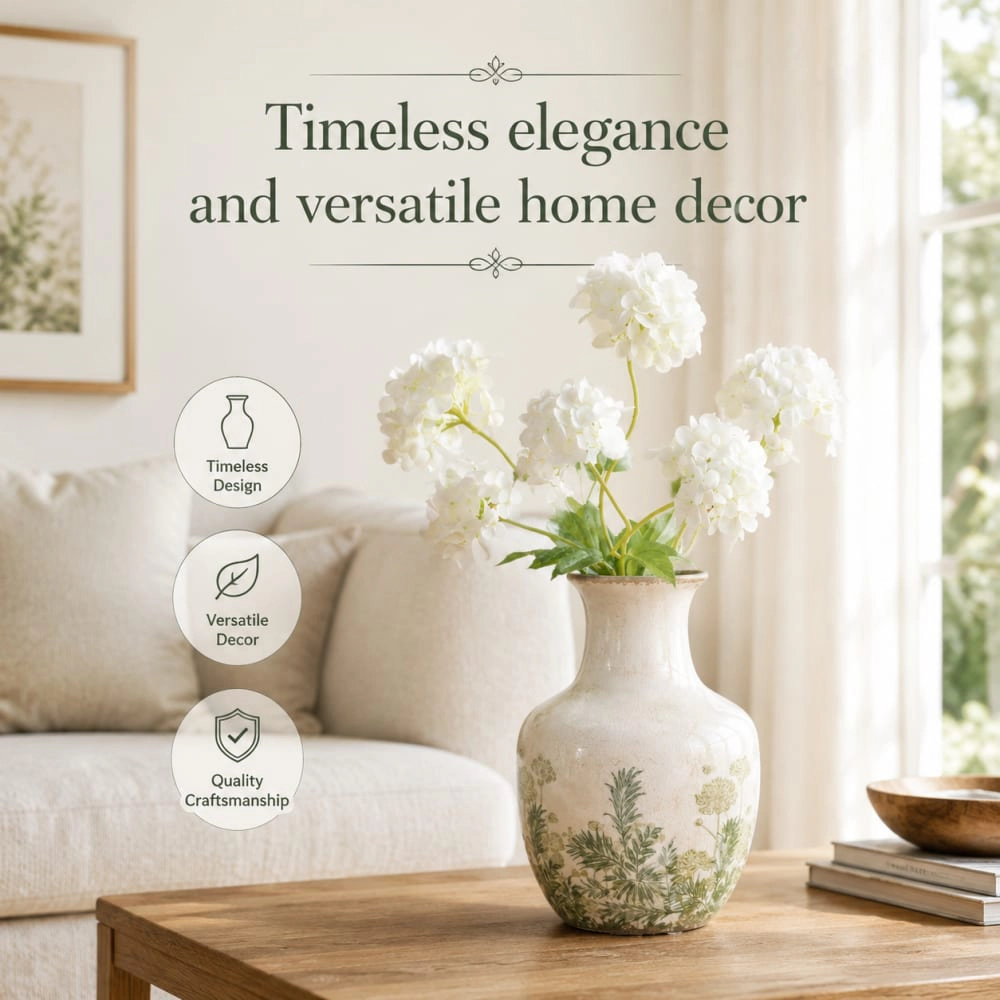 Toemoa Decorative Ceramic Accent Vase