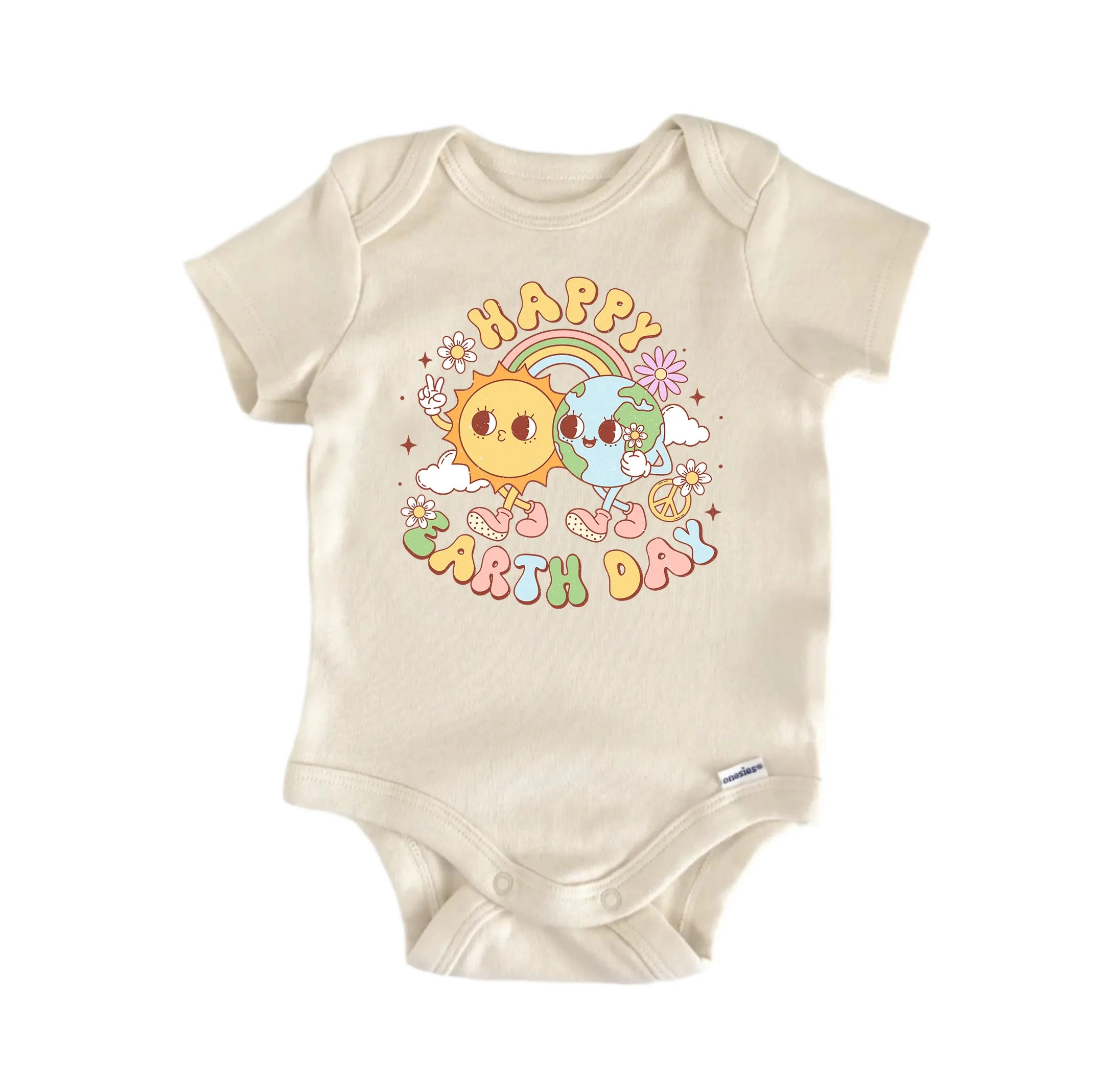 NOFO VIBES Unisex Happy Earth Day Newborn Baby Bodysuit