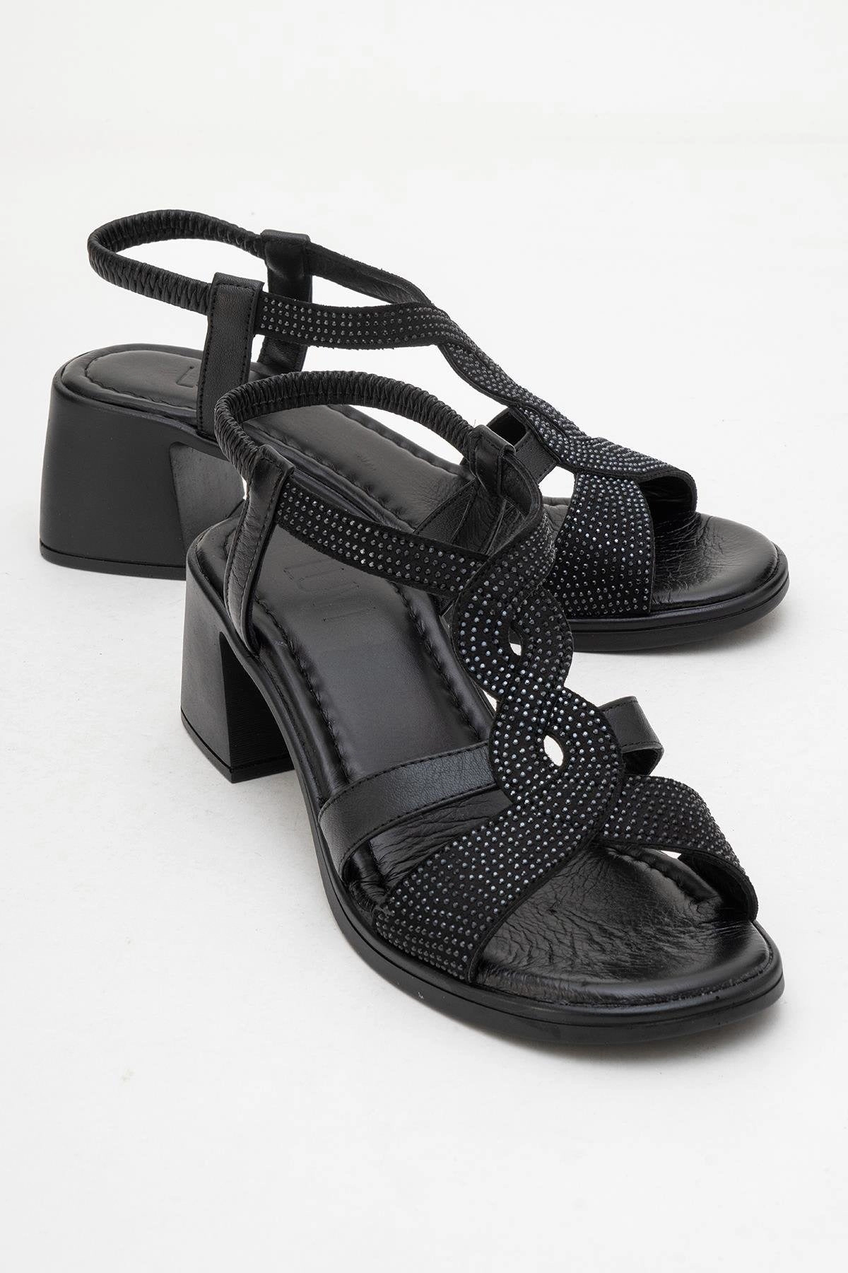 Forever & Always Womens Dolen Leather Chunky Sandal