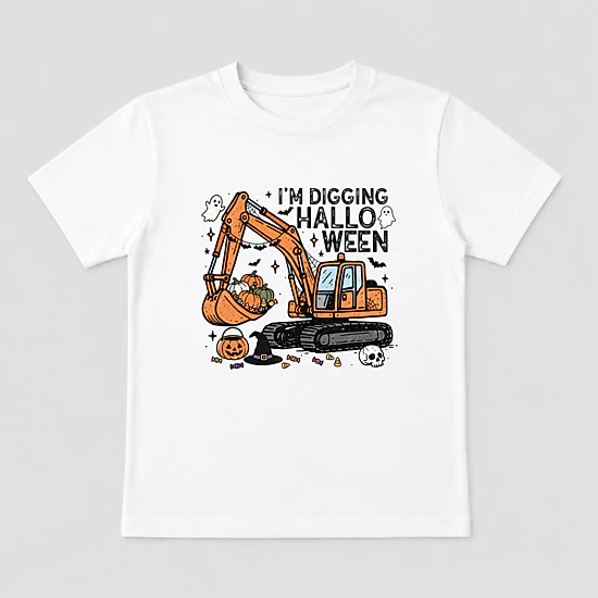 The Juniper Shop - Toddler Short Sleeve Graphic T-Shirt - I'm Digging Halloween