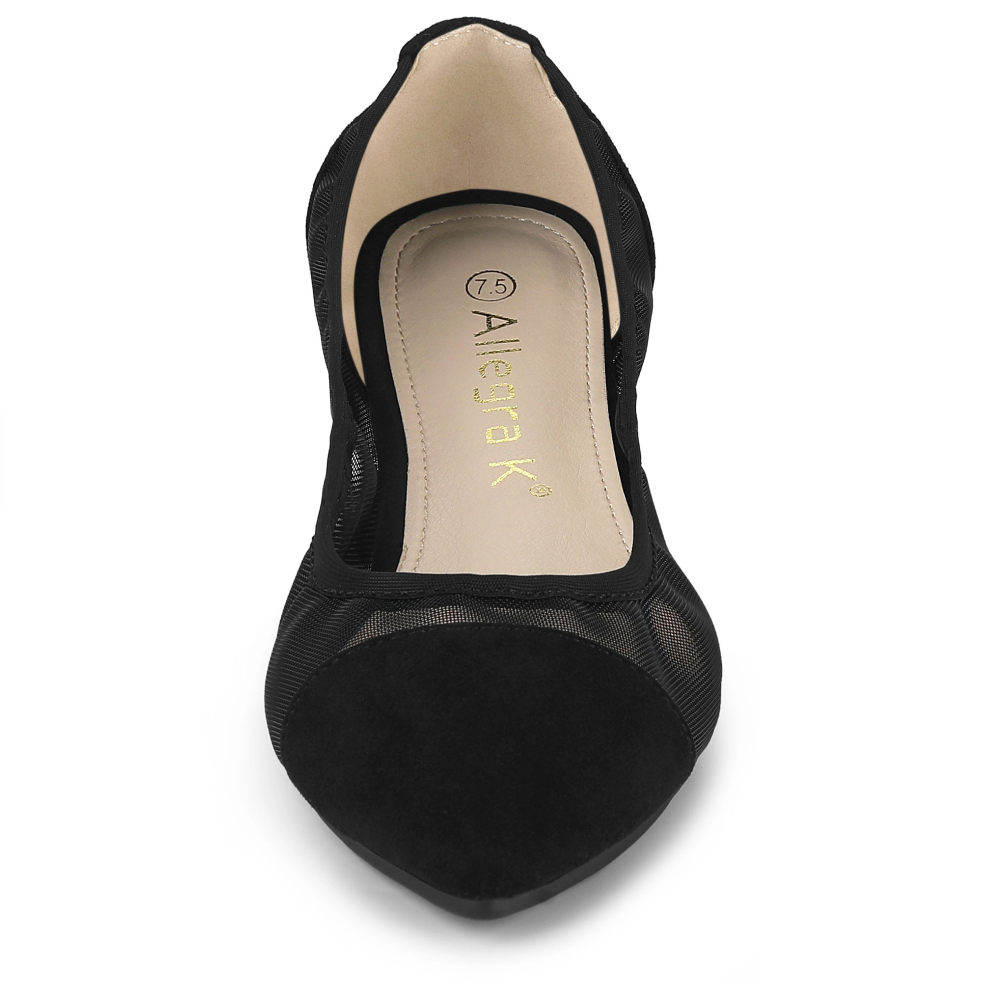 BLISSFUL STEP Women Pointed Toe Slip On Mesh Flats