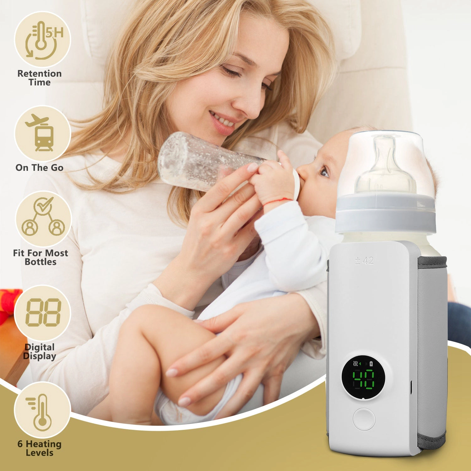 GBruno Kids' Kids' USB Rechargeable Portable Bottle Warmer