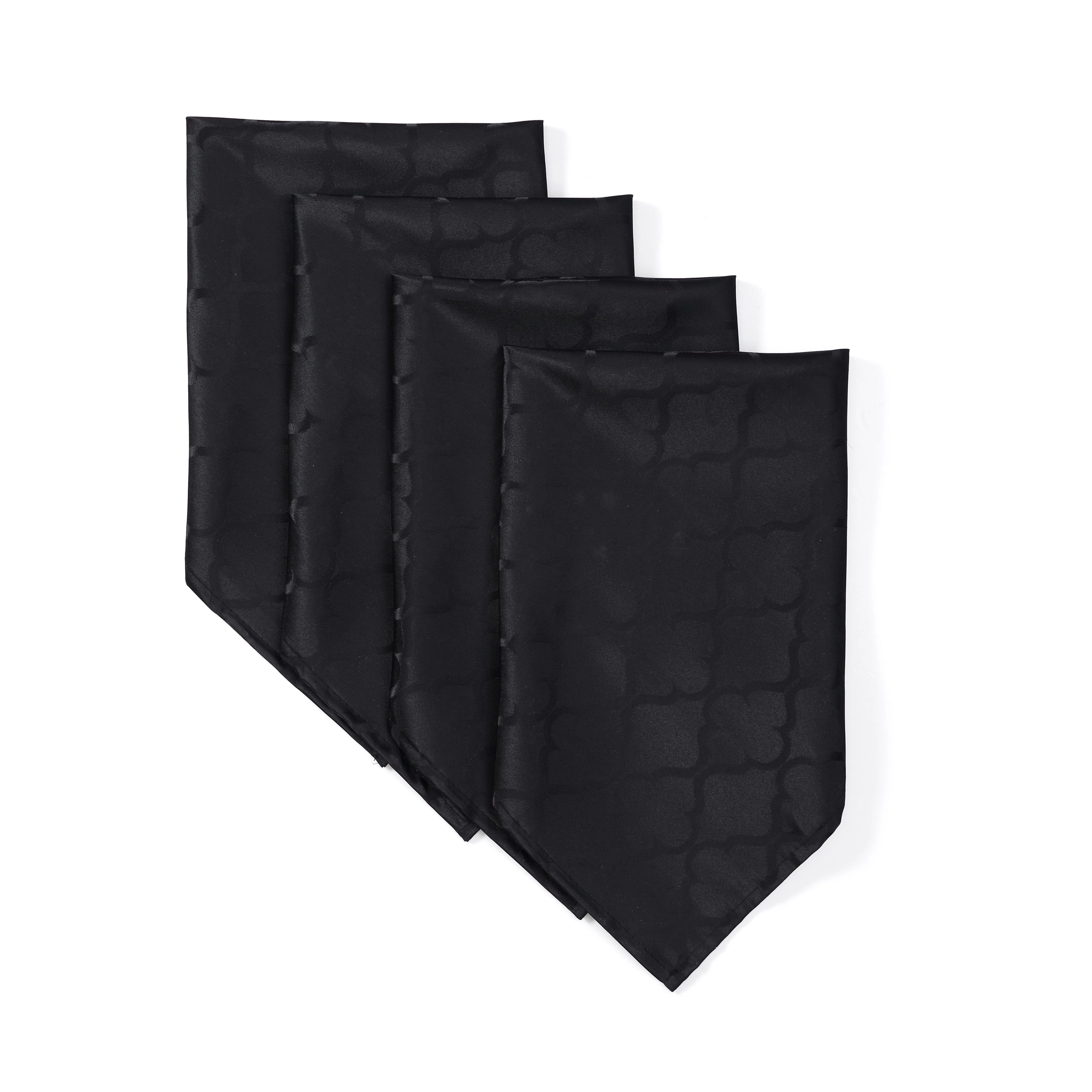 HLC.ME Modena Lattice Jacquard Fabric Water Resistant Dining Table Napkins - Set of 4