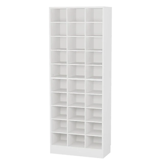 Tribesigns 10-Tier Shoe Cabinet, Wooden Shoe Storage Rack with 30 Cubbies