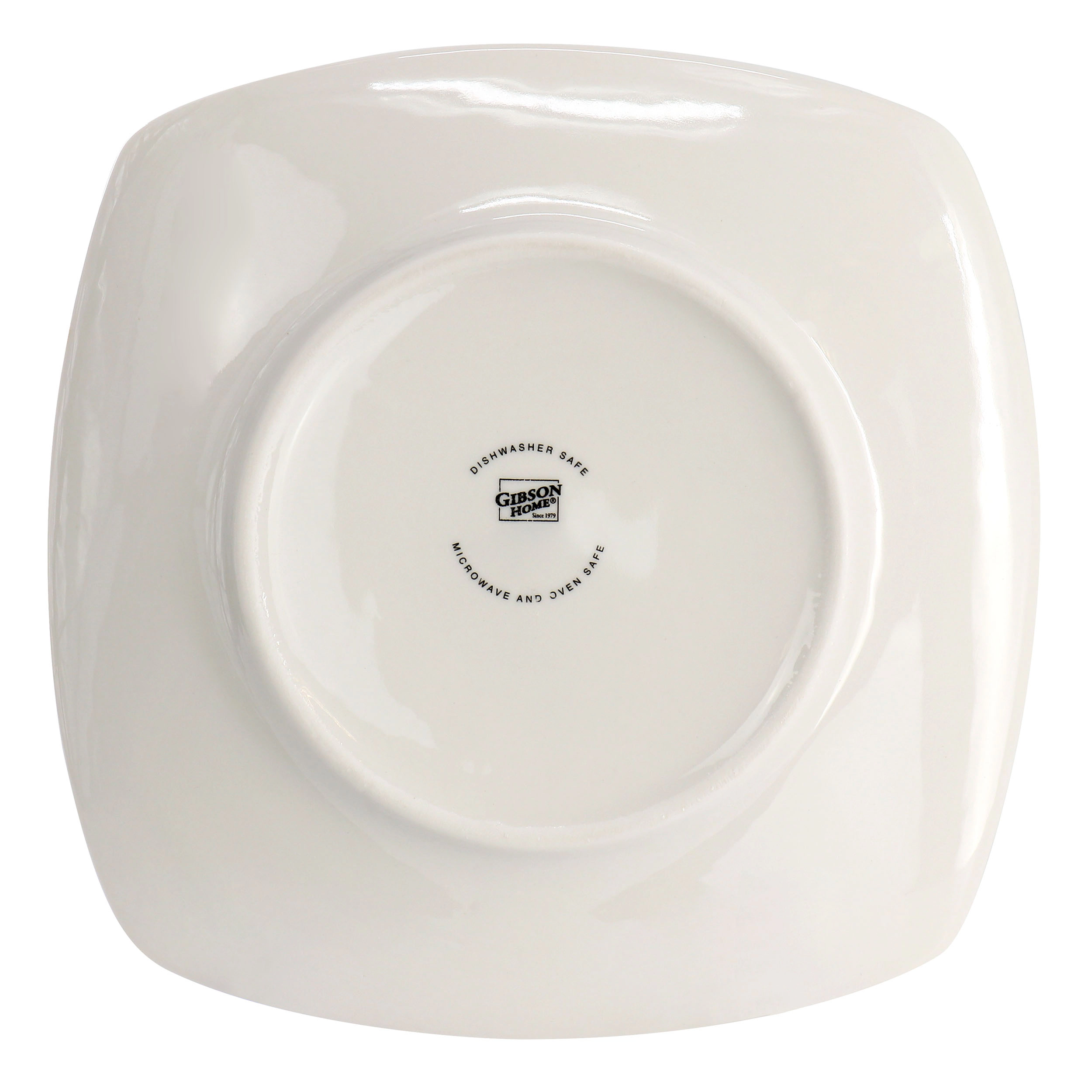 Gibson Home Zen Buffetware 8 Piece 7in Stoneware Dessert Plate Set in White