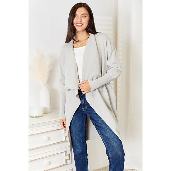 TRUEDAMES Women Open Front Duster Cardigan with Pockets