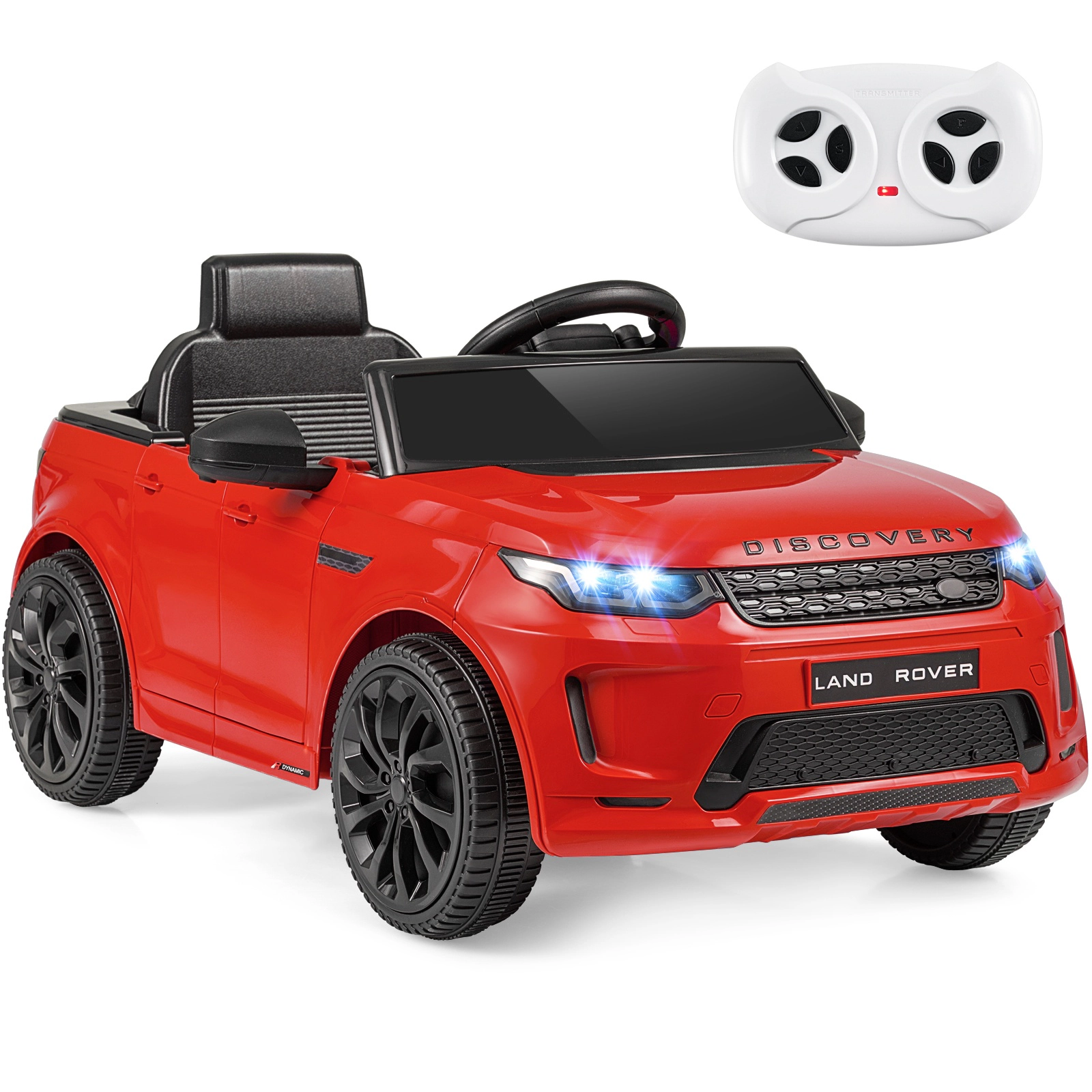 SUGIFT Licensed Land Rover Kids Ride-On Car 12V Battery Powered Electric Car 66-lb Capacity Ages 3+ 38-in Body Red