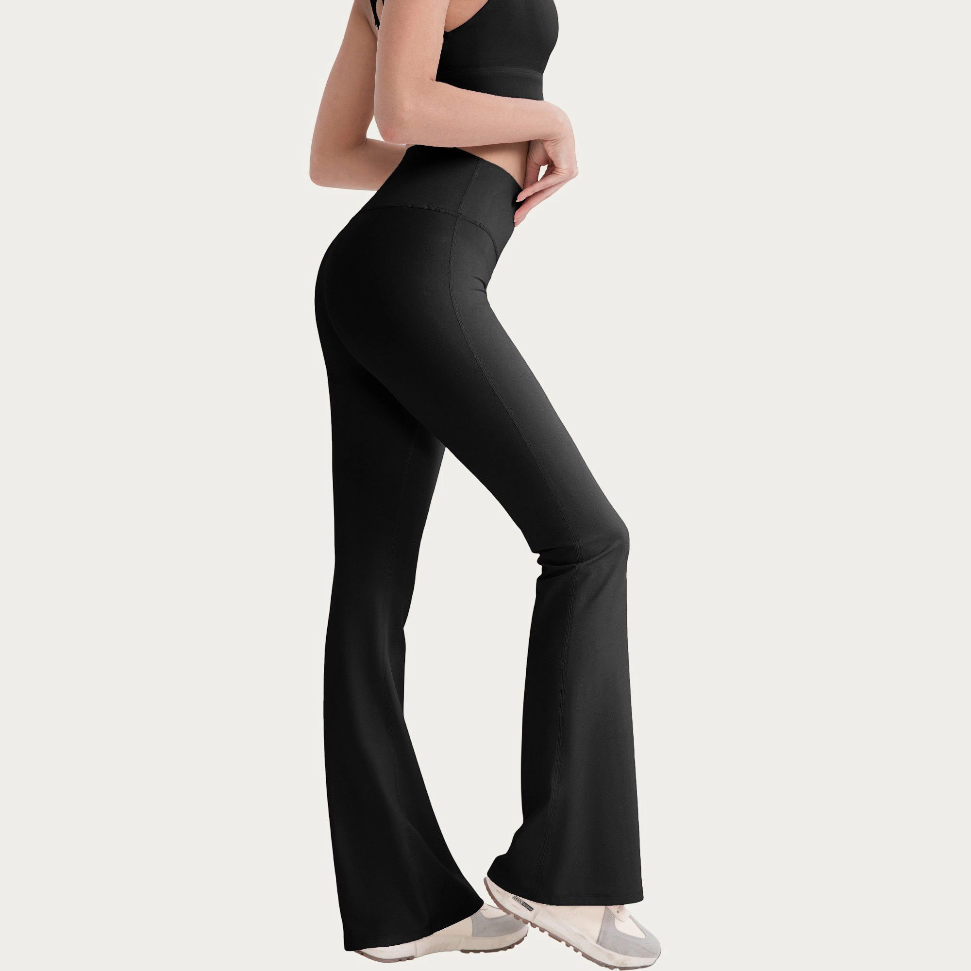 Anna-Kaci Active Women's High Waist Flare Leg Pants with Smooth Stretch Fit