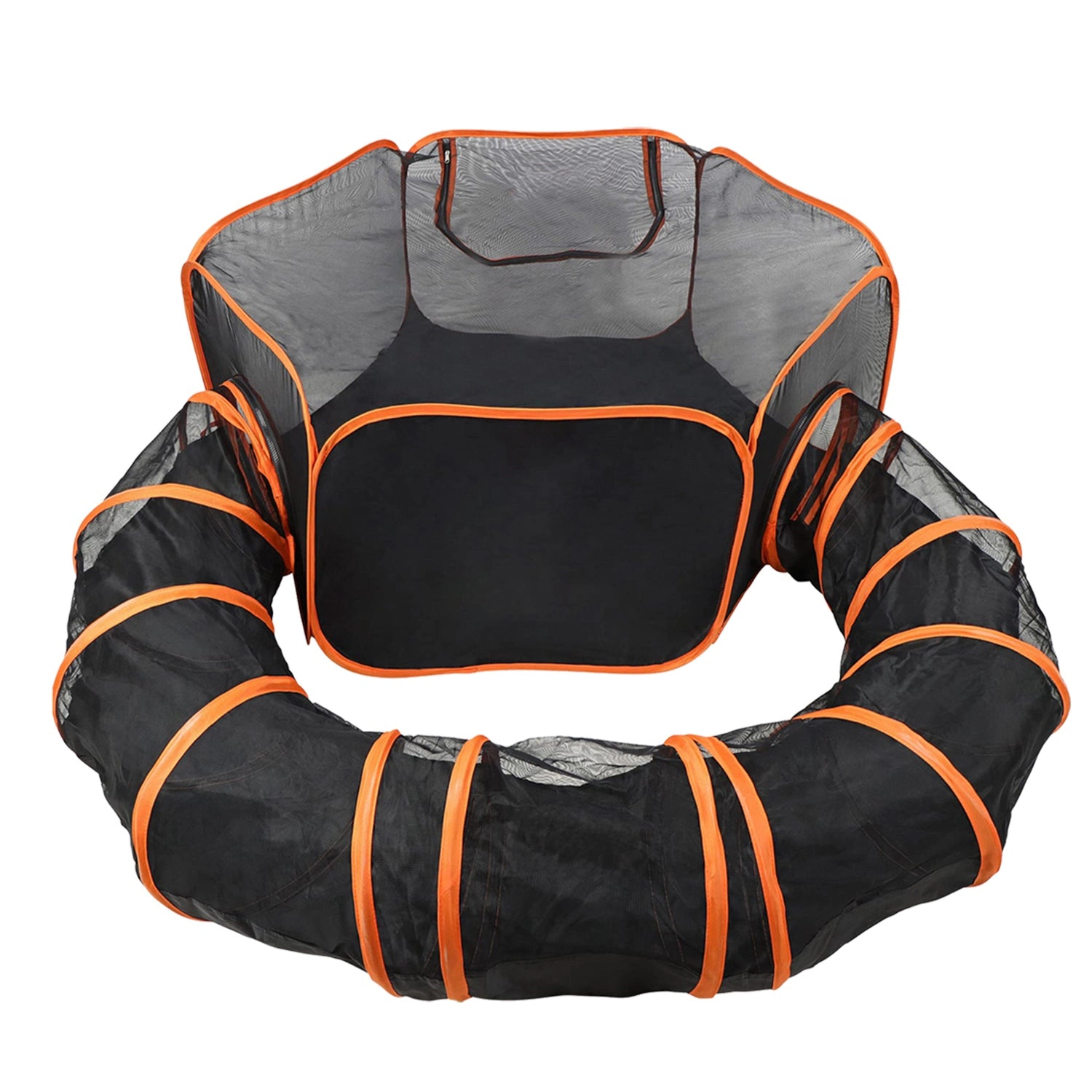GBruno 2-in-1 Foldable Pet Play Tent With Tunnel