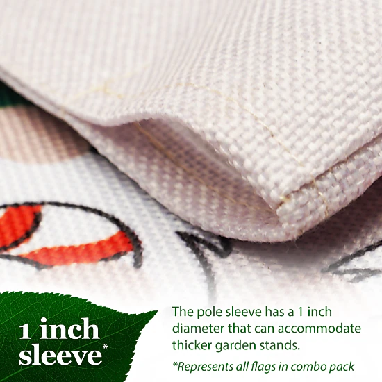 G128 Holiday Gnomes Garden Flag Set 12x18 inch - 12pc Burlap Polyester Double-Sided
