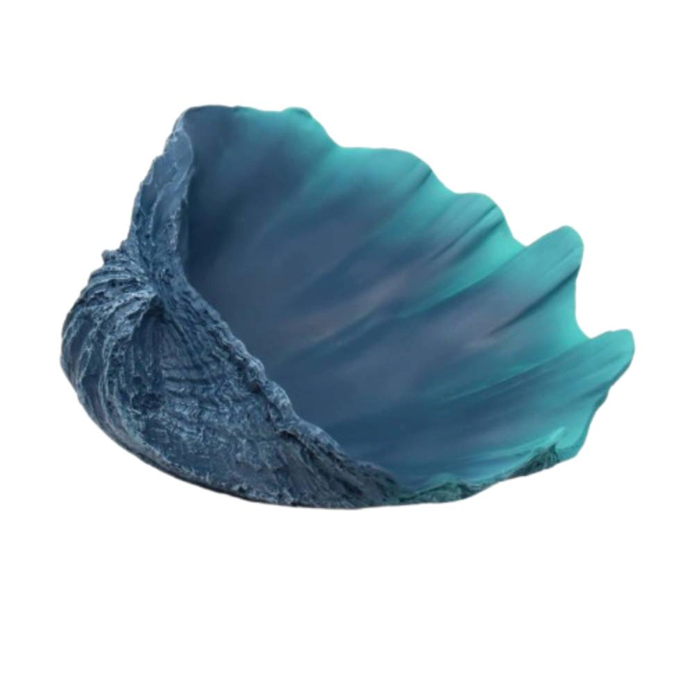 Haven Craftworks Unisex Caribbean Blue Sea Shell Decorative Bowl
