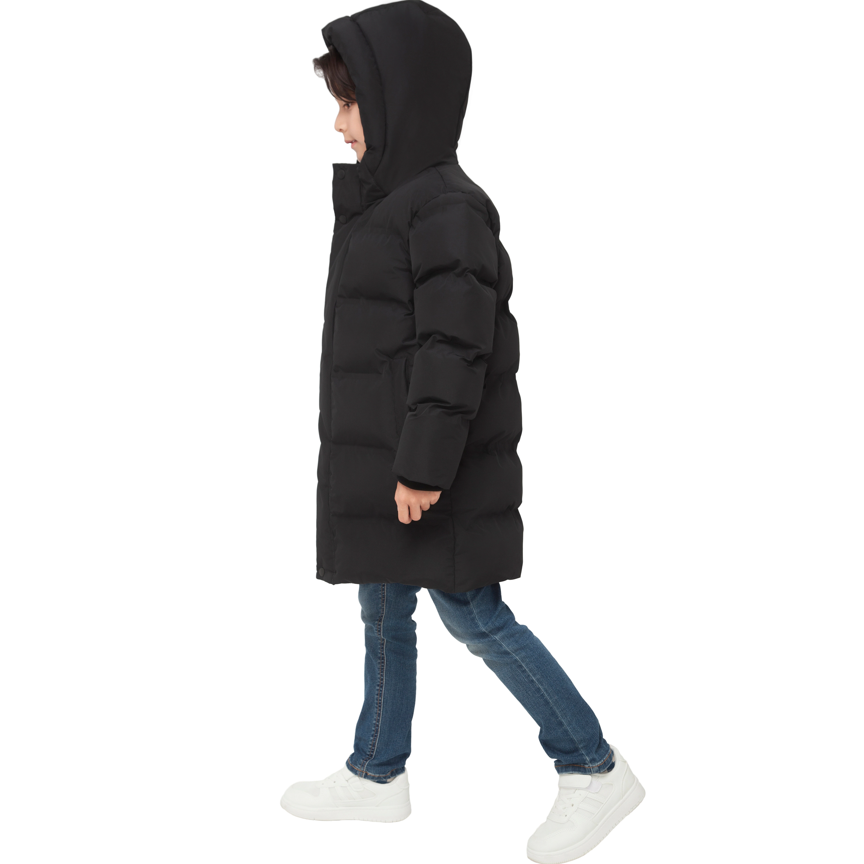 Rokka&Rolla Little & Big Kid Boys Parker Hooded Mid-Length Puffer Jacket