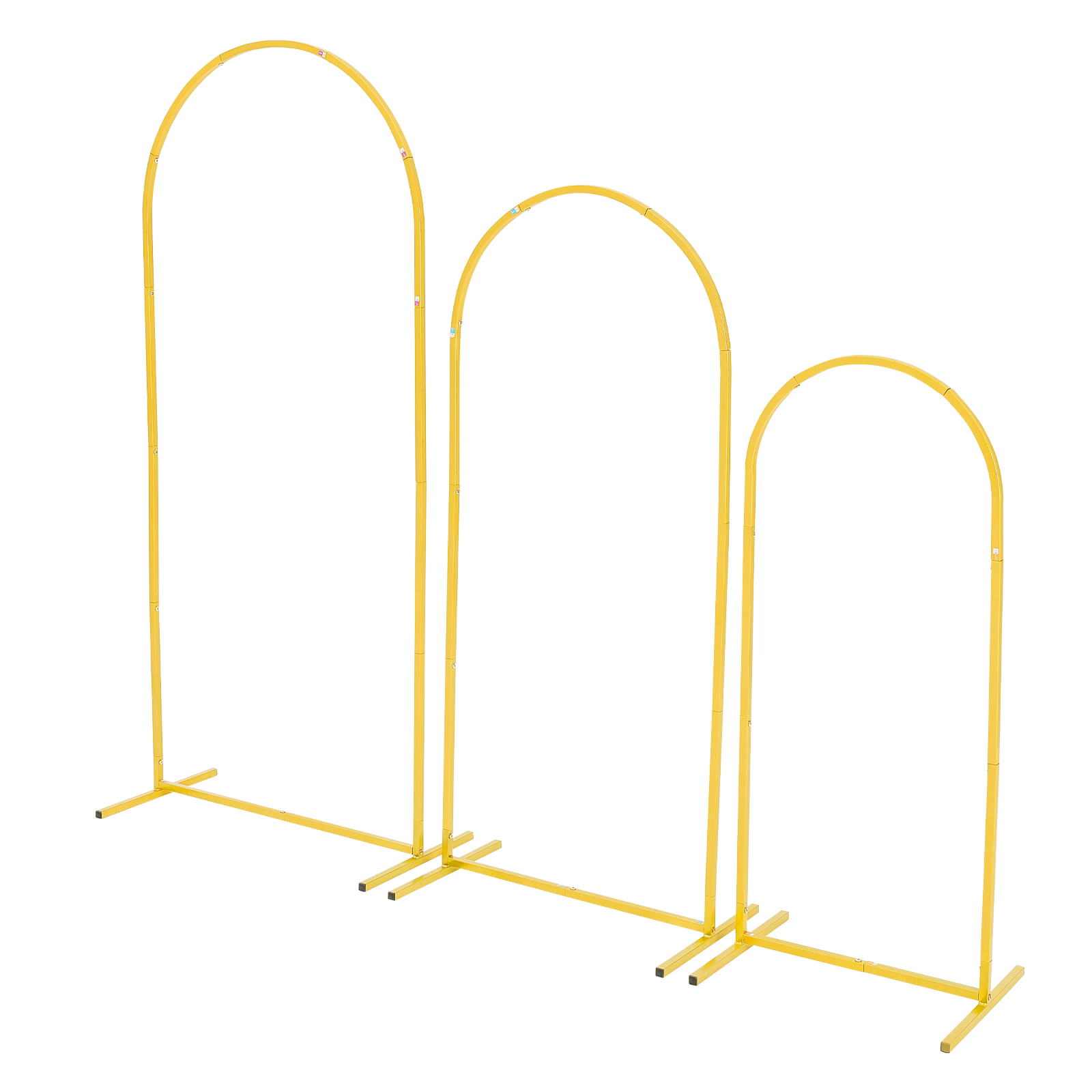HONGGE Arch Backdrop Stand Stable Structure Easy Assembly Gold Metal Arch Backdrop Stand for Wedding Birthday Party