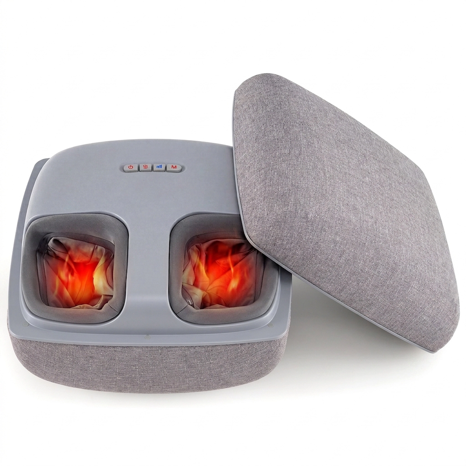 SUGIFT Gray Shiatsu Foot Massager with 3-Level Kneading and Air Compression 16-in W 16-in D 11.5-in H