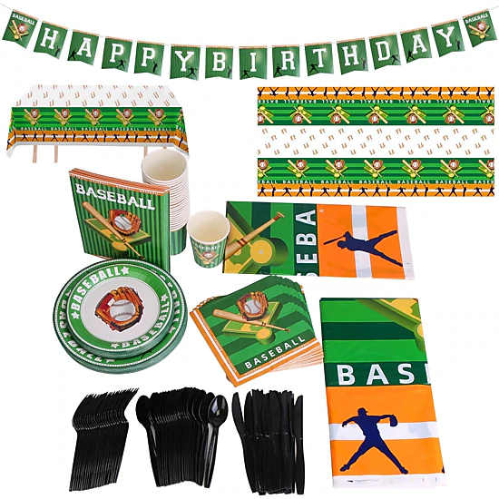 GBruno 171-Piece Baseball Party Supplies Kit