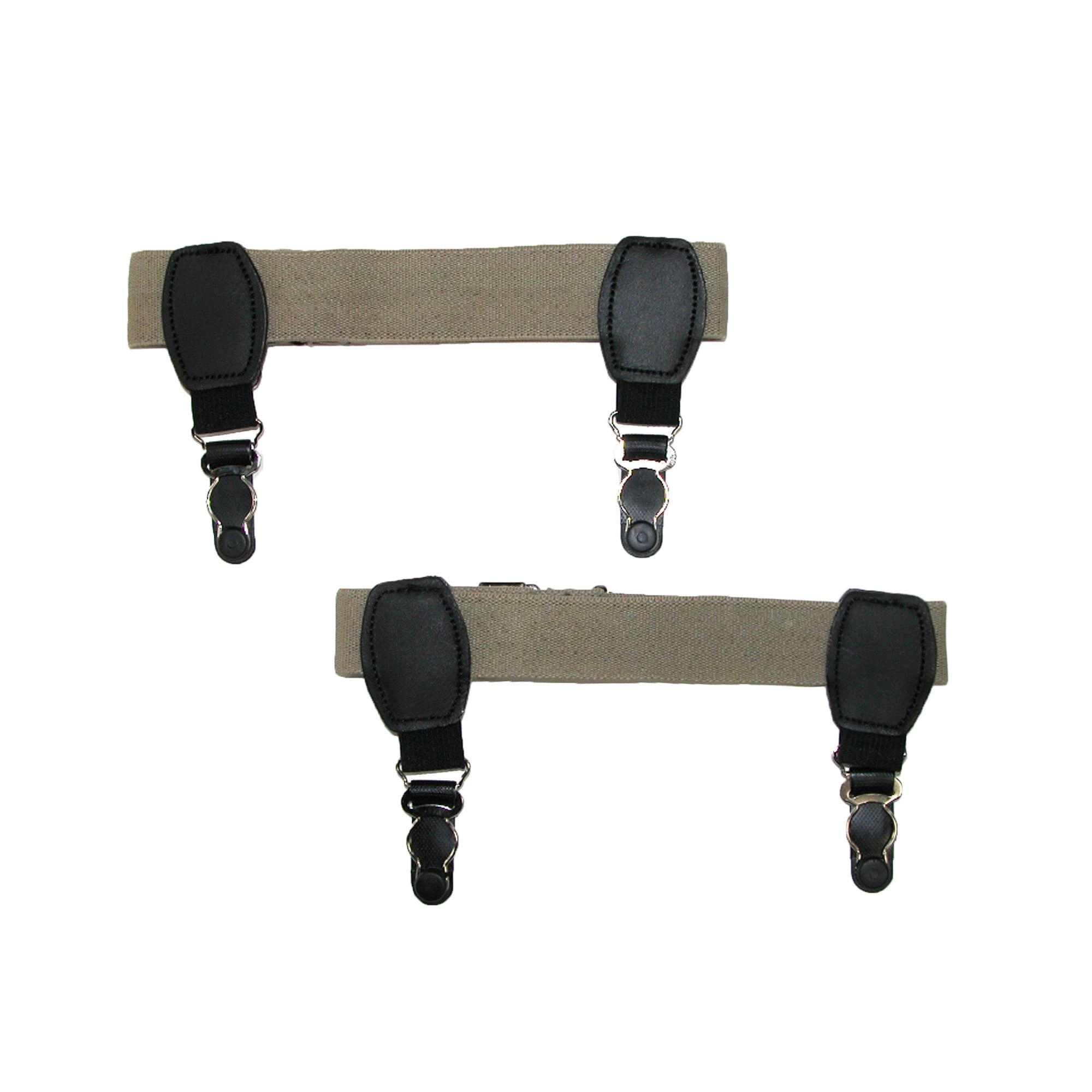 CTM Elastic 1 Inch Double Clip Sock Garters