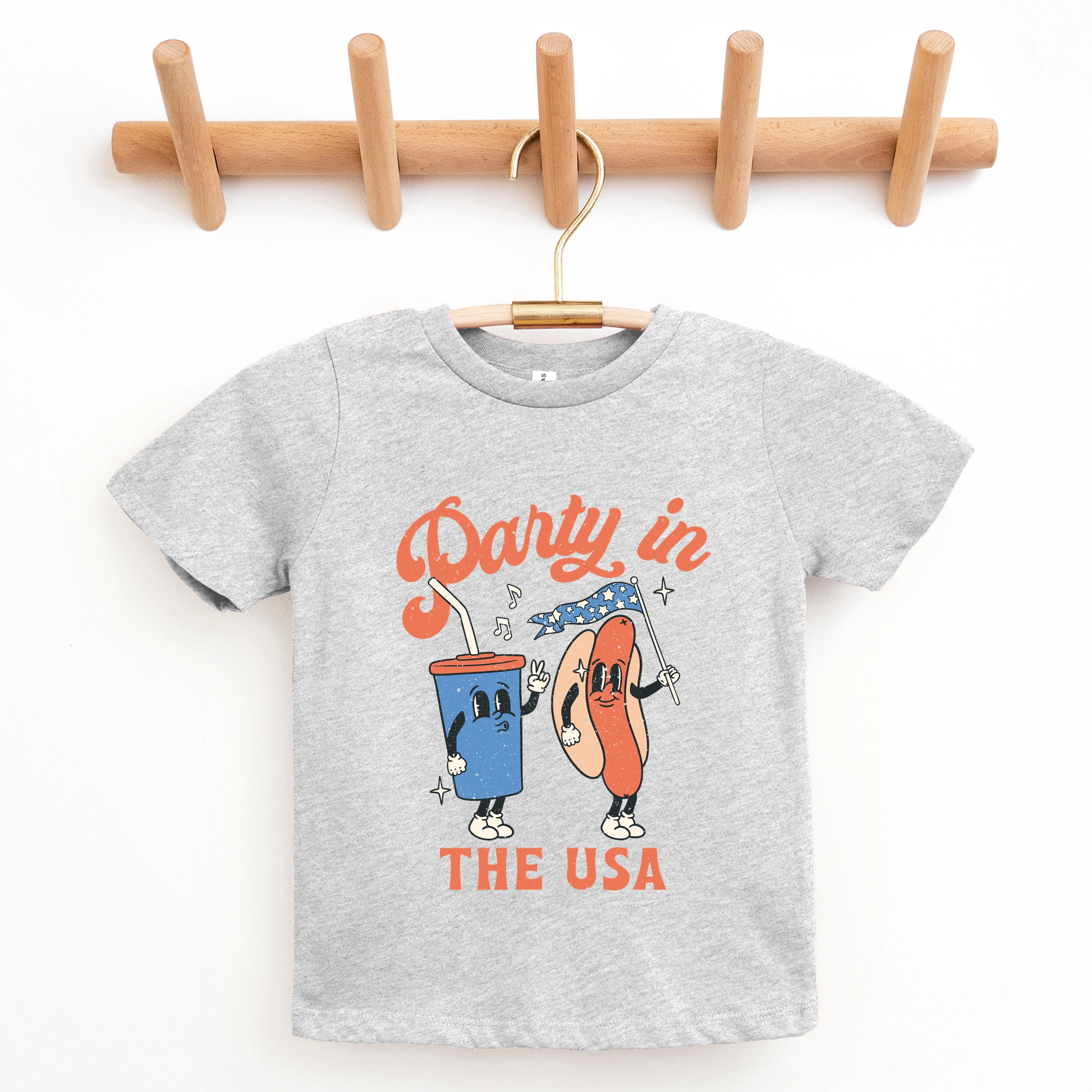 The Juniper Shop - Party USA Hot Dog Youth Short Sleeve Graphic T-Shirt