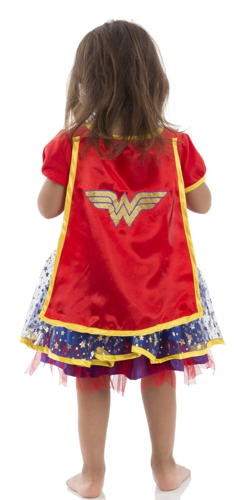 Warner Bros. Justice League Wonder Woman Girls' Costume Dress Cape and Headband Set