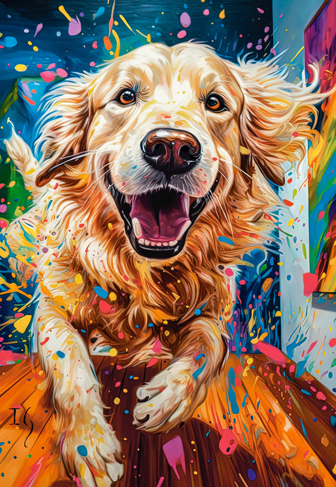 CASTORLAND 1000 Piece Jigsaw Puzzles, Euphoric Spectrum, Pet, Animal Puzzles, Dog, Adult Puzzle, Castorland C-105182-2