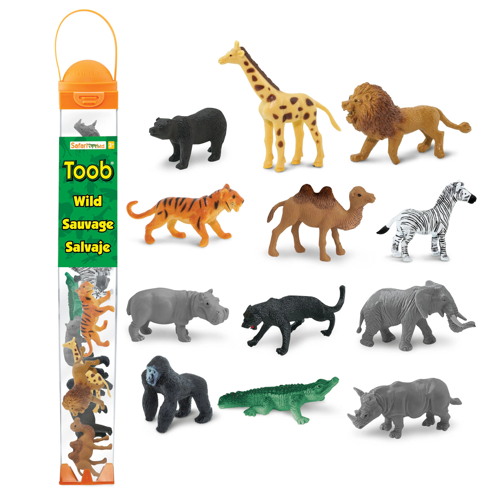 Safari Ltd. - Wild Animals TOOB - contains 12 Mini Figurines
