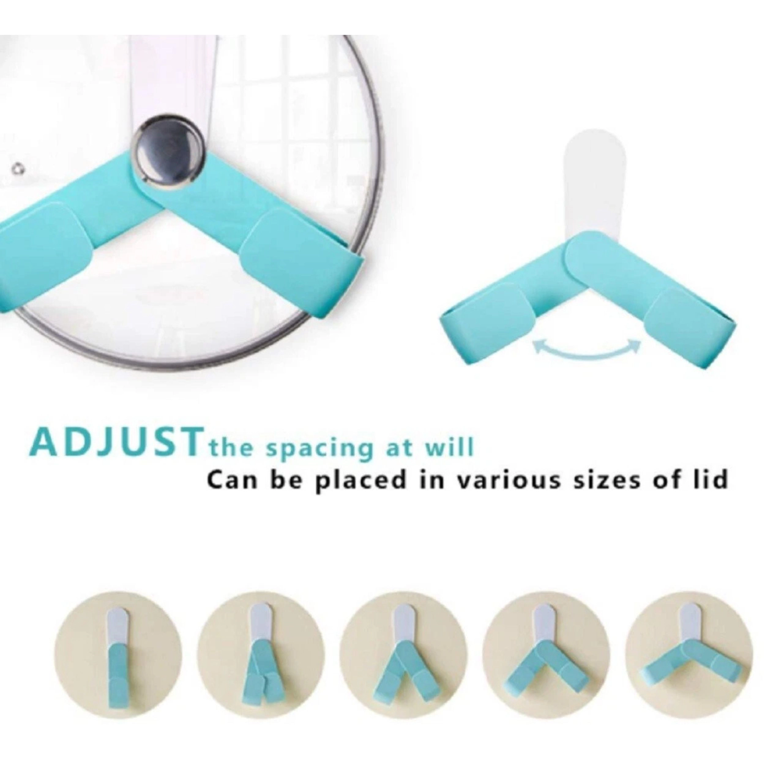 Home Collection Rotatable Adjustable Pot Lid Holder Hanging Rack Pan Cover Organizer