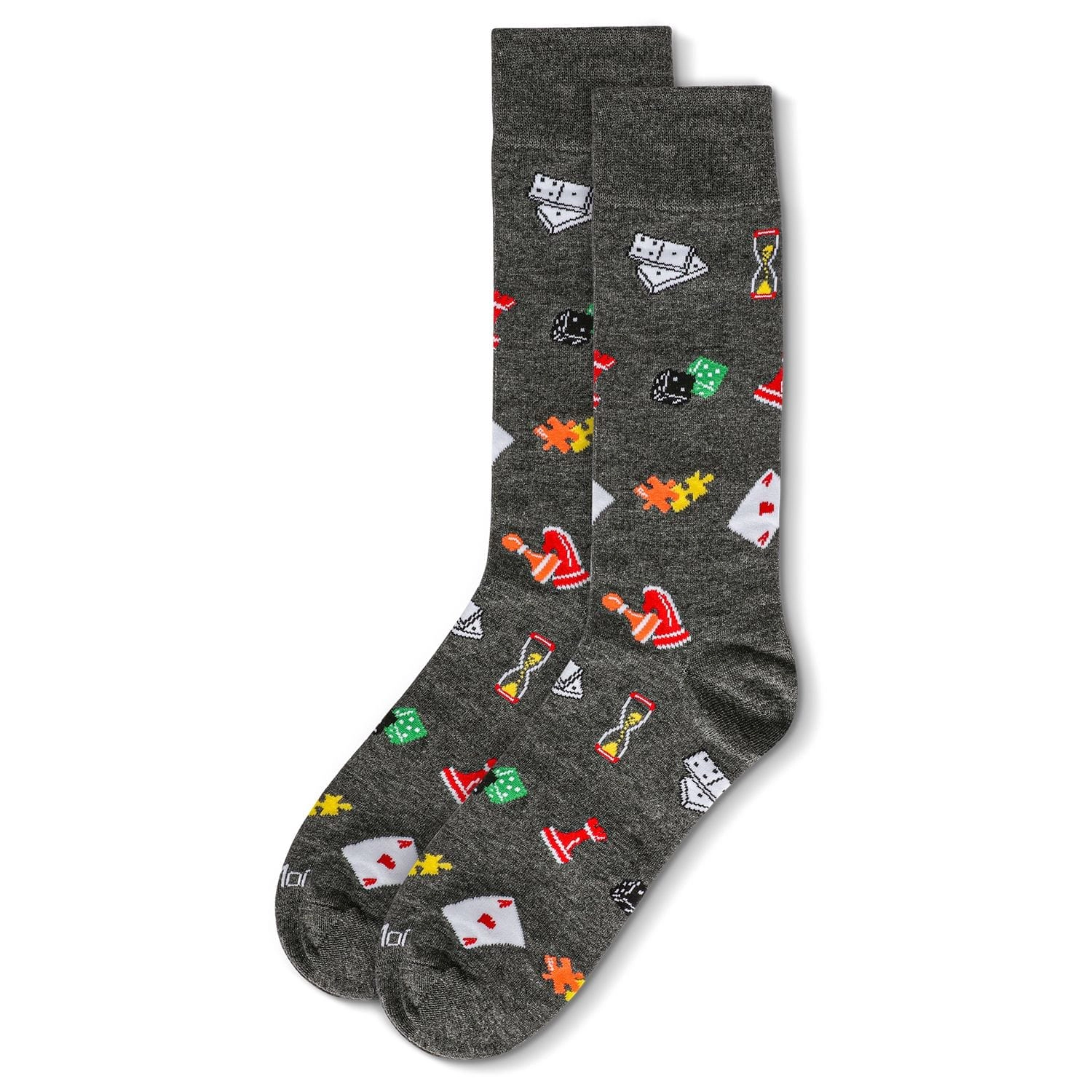 Memoi Men's Embroidered Games Bamboo Crew Socks