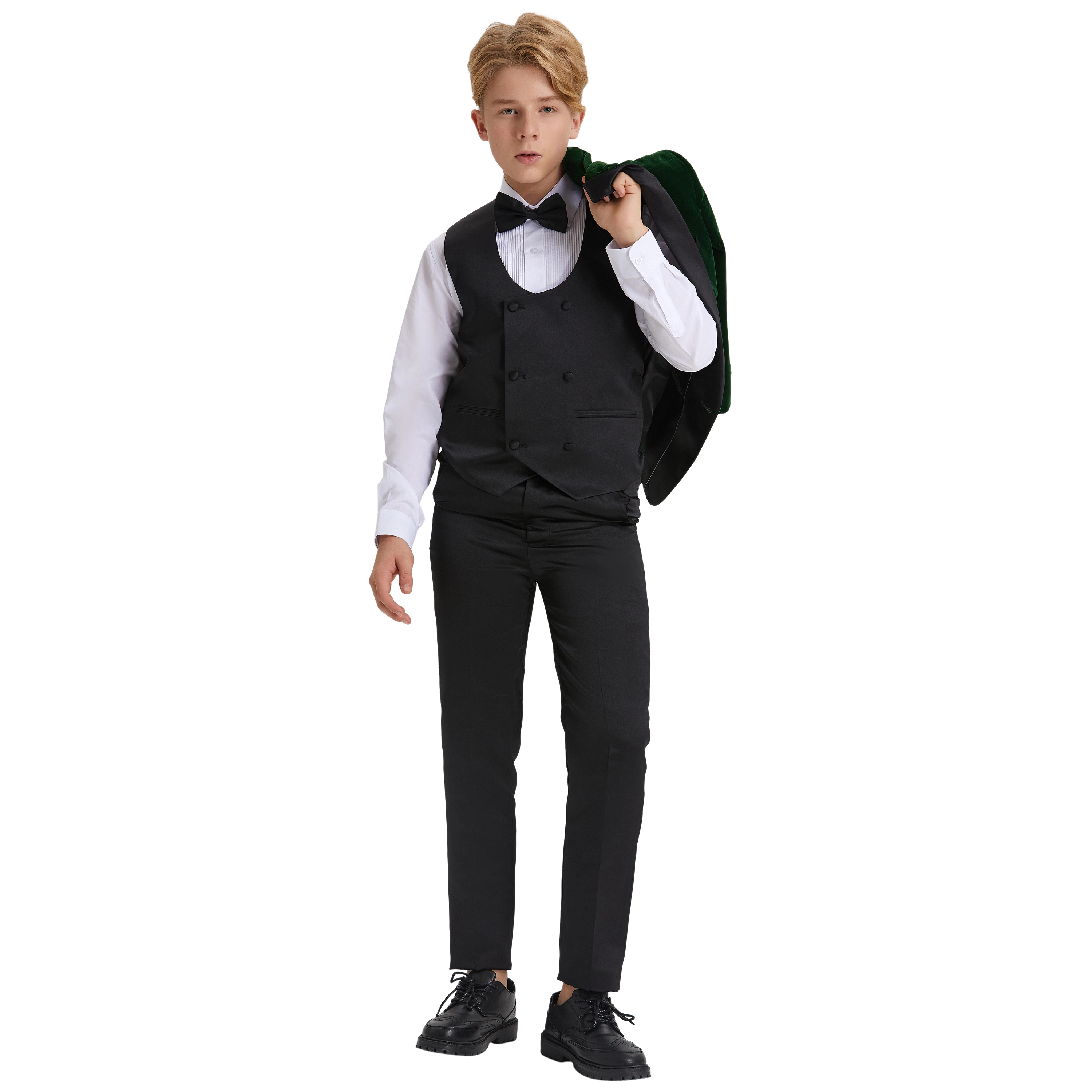 Tazzio Little & Big Boys 5pc Slim-Fit Velvet Tuxedo Set