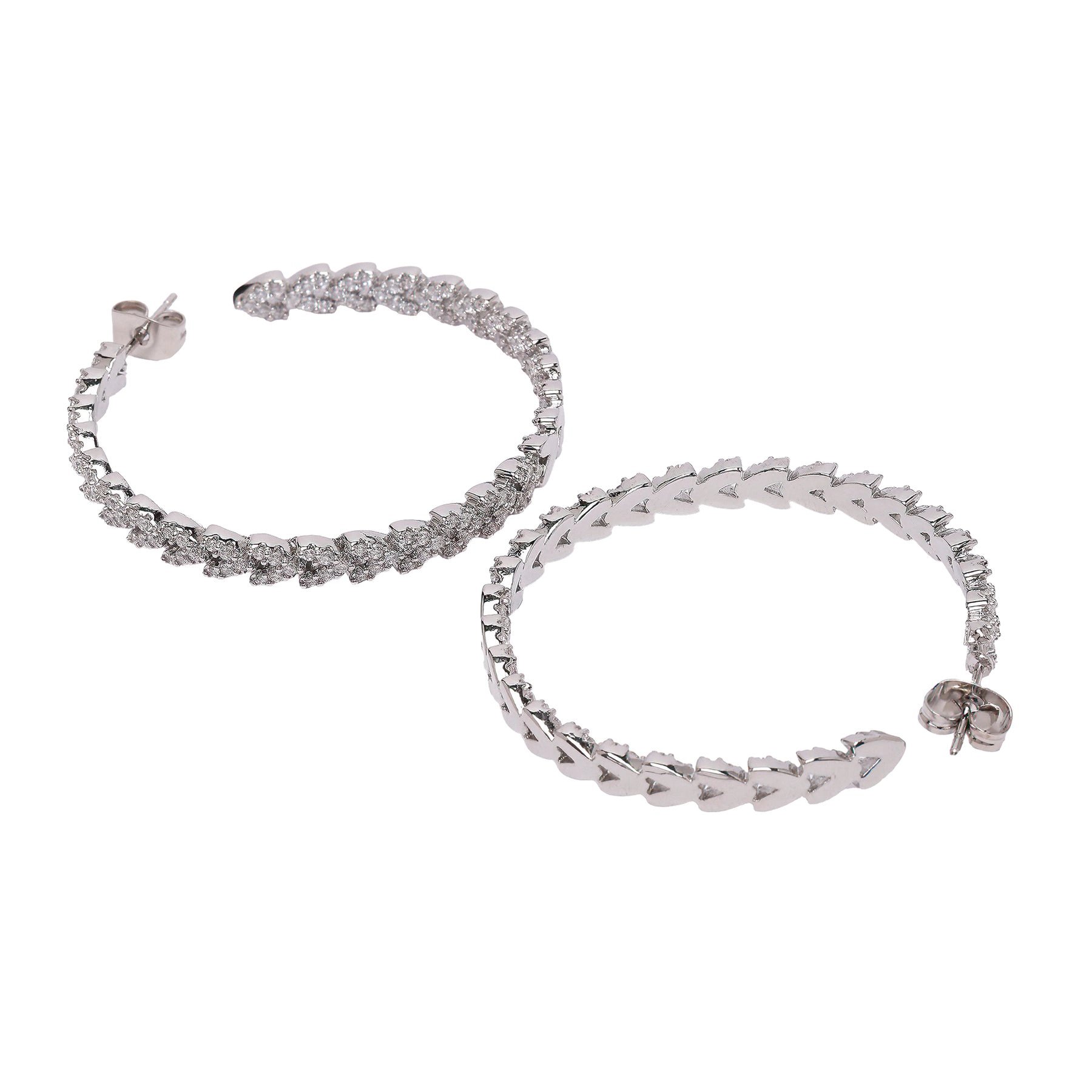 AGP PARIS Womens Diva Twinkling Small Hoop Earrings