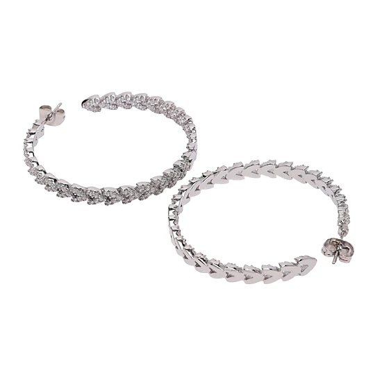 AGP PARIS Womens Diva Twinkling Small Hoop Earrings