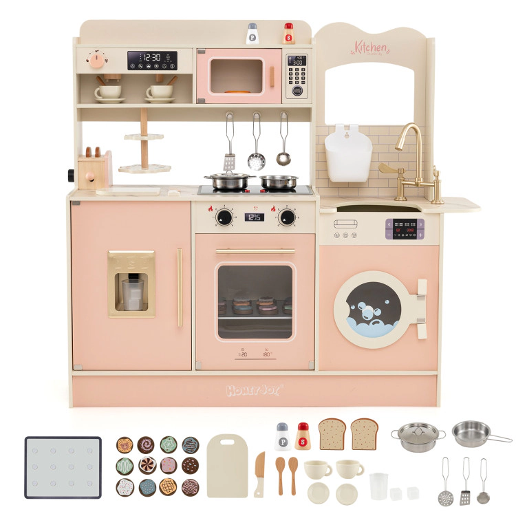 Hivvago Children Pretend Toy Kitchen Playset with Light and Sound