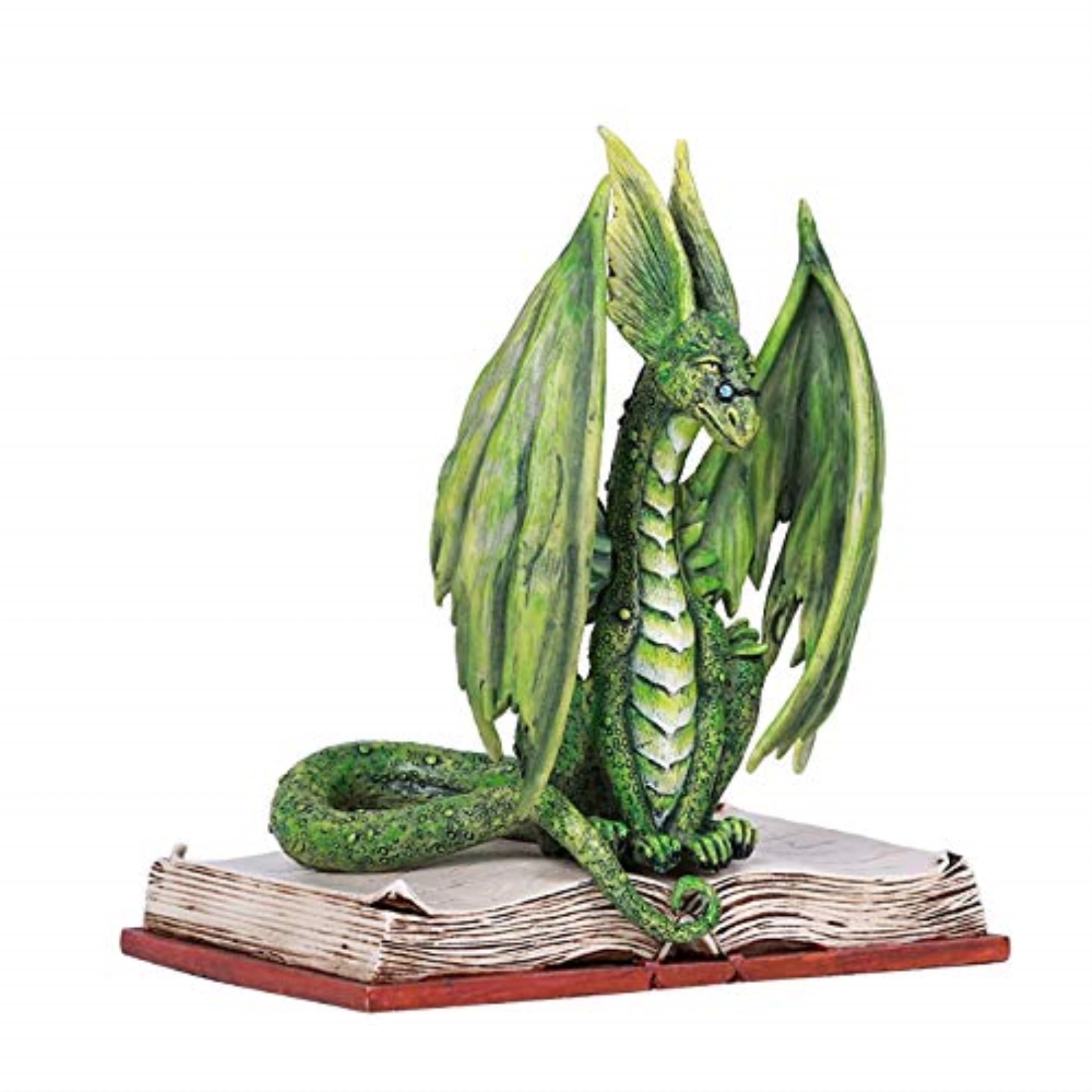 Pacific Giftware Amy Brown Book Green Scholar Dragon with Book Statue Figurine Home Decor 5.1 inch