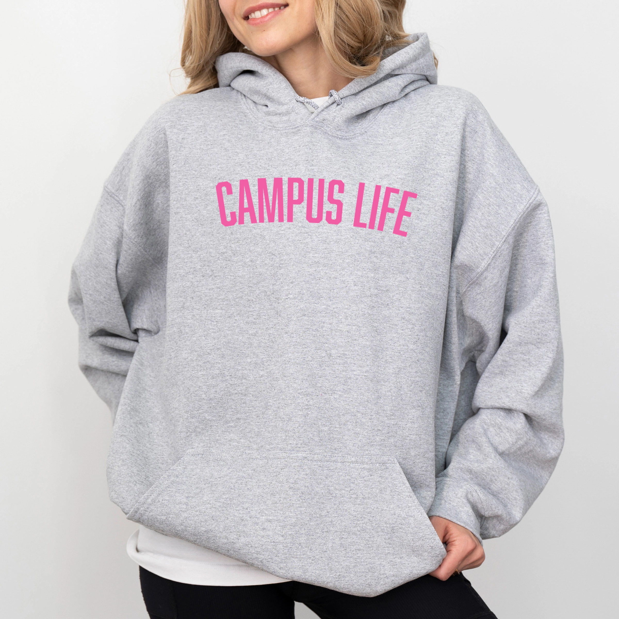 Simply Sage Market - Women's Graphic Hoodie Campus Life Varsity